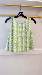 Printed Poplin Sleeveless Top Pinch