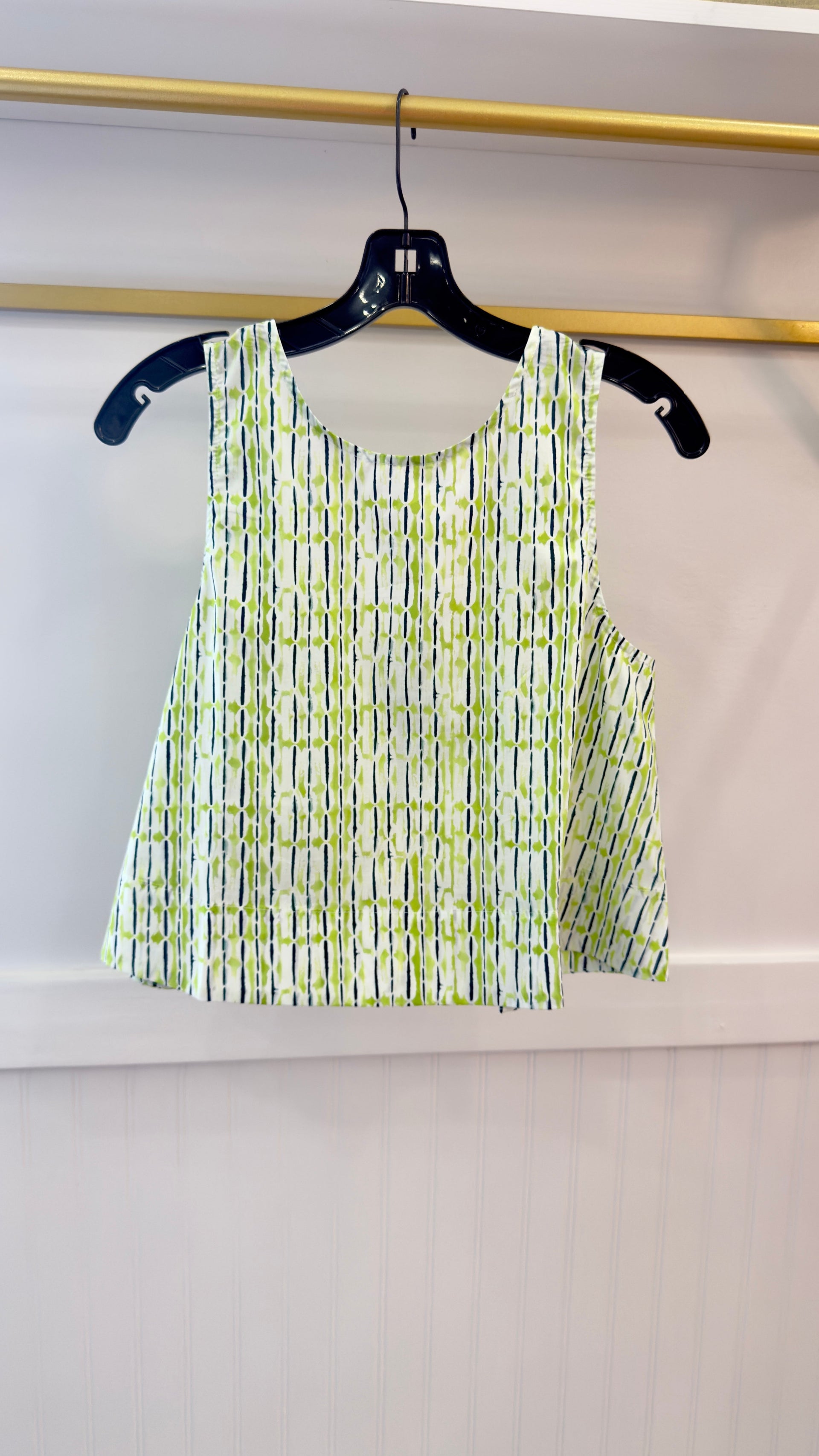 Printed Poplin Sleeveless Top Pinch