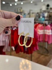 Golden Bamboo Hoop Earrings Creative Brazil