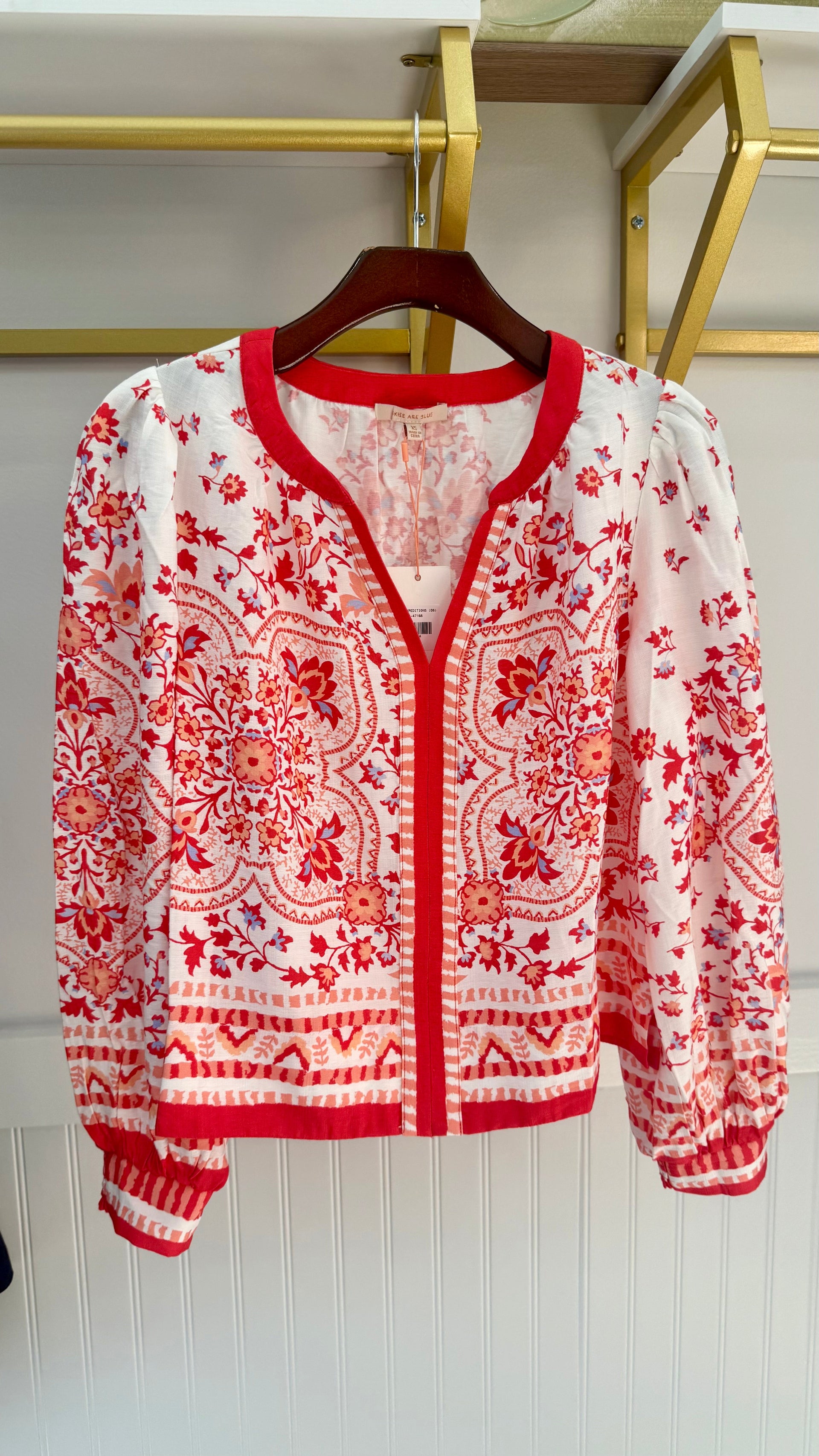 Florence Floral Top Skies are Blue