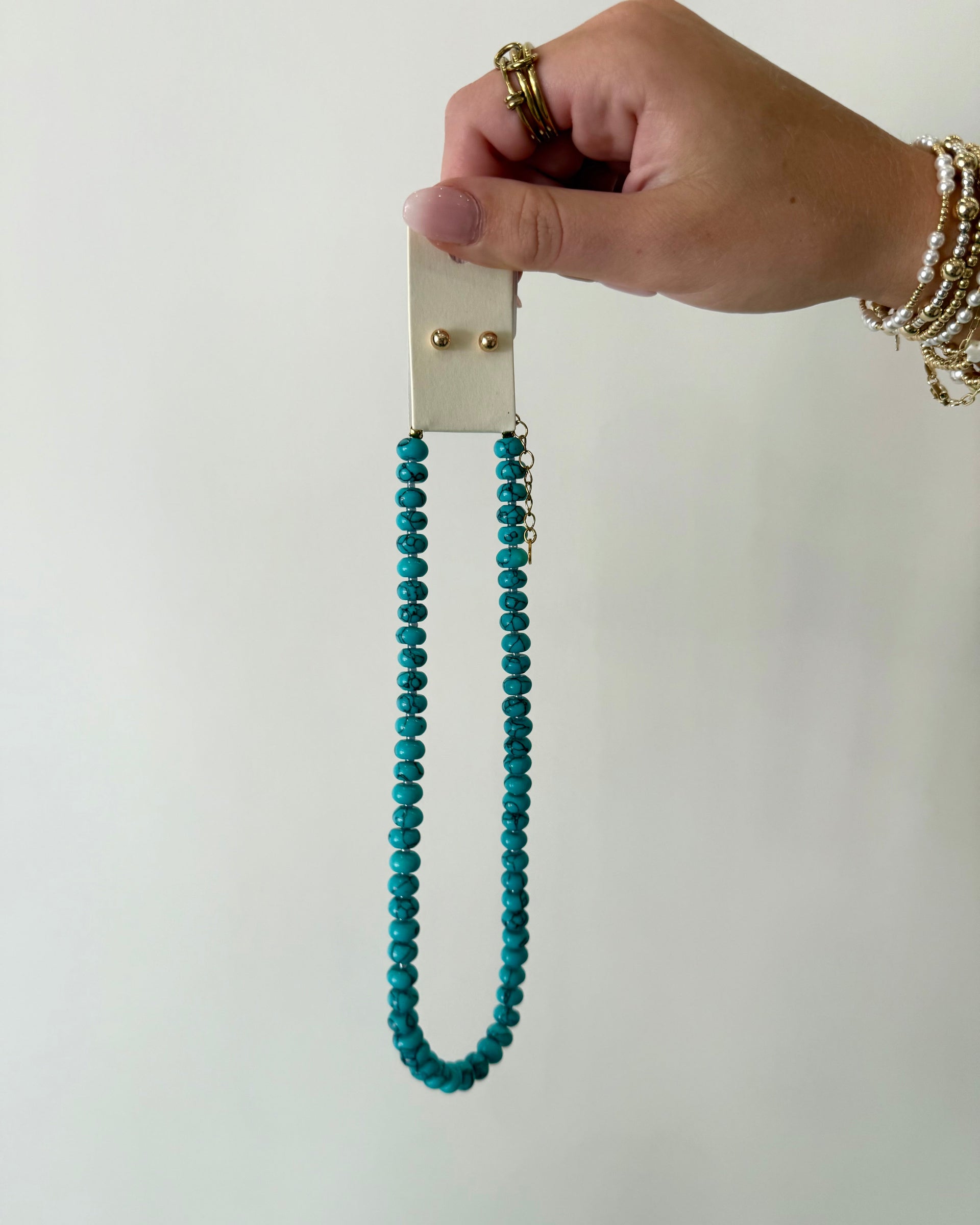 Colorful Beaded Necklace Golden Stella