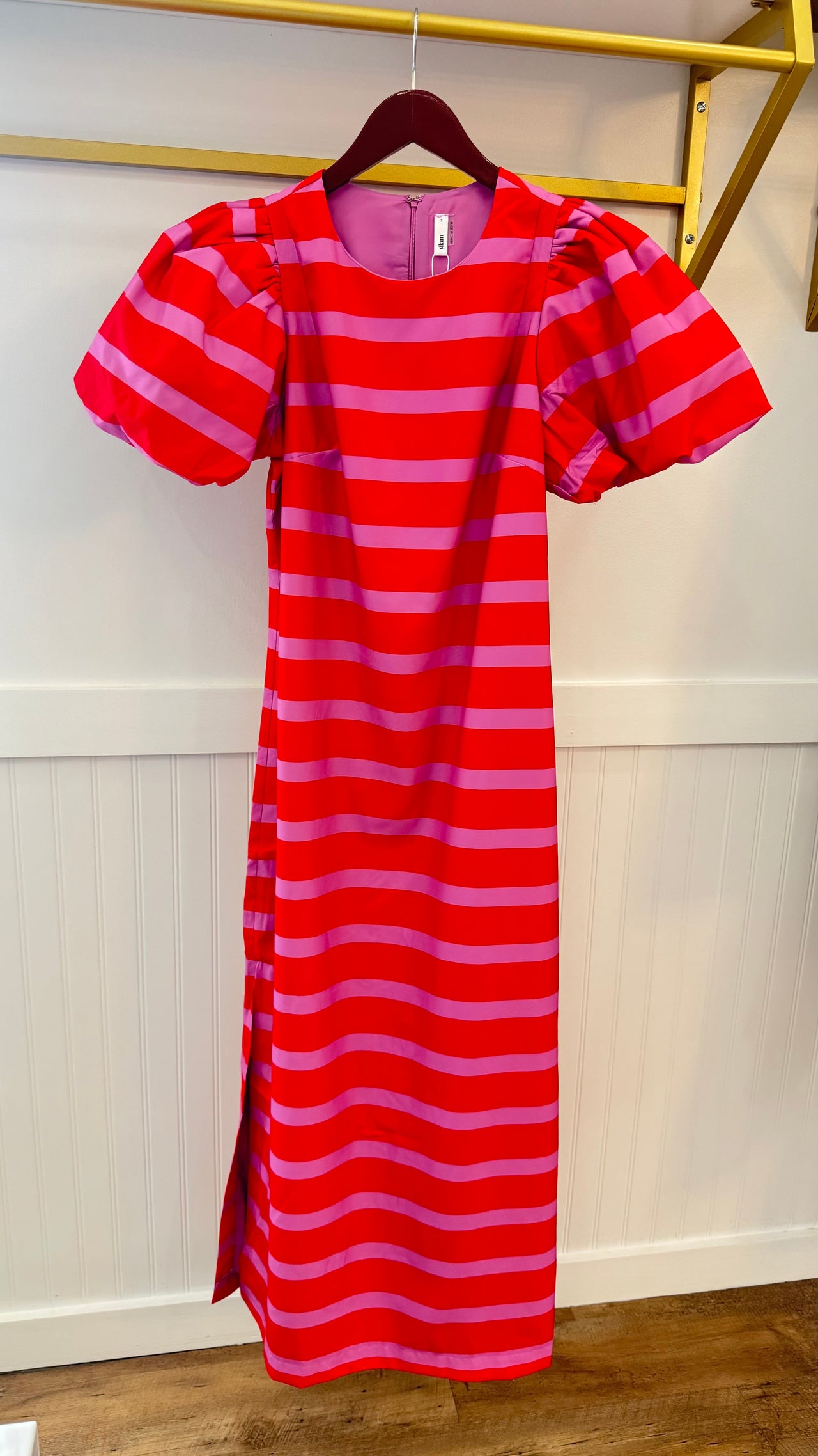 Puff Sleeve A-Line Maxi Dress Glam