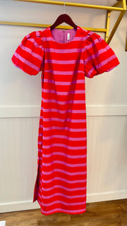 Puff Sleeve A-Line Maxi Dress Glam