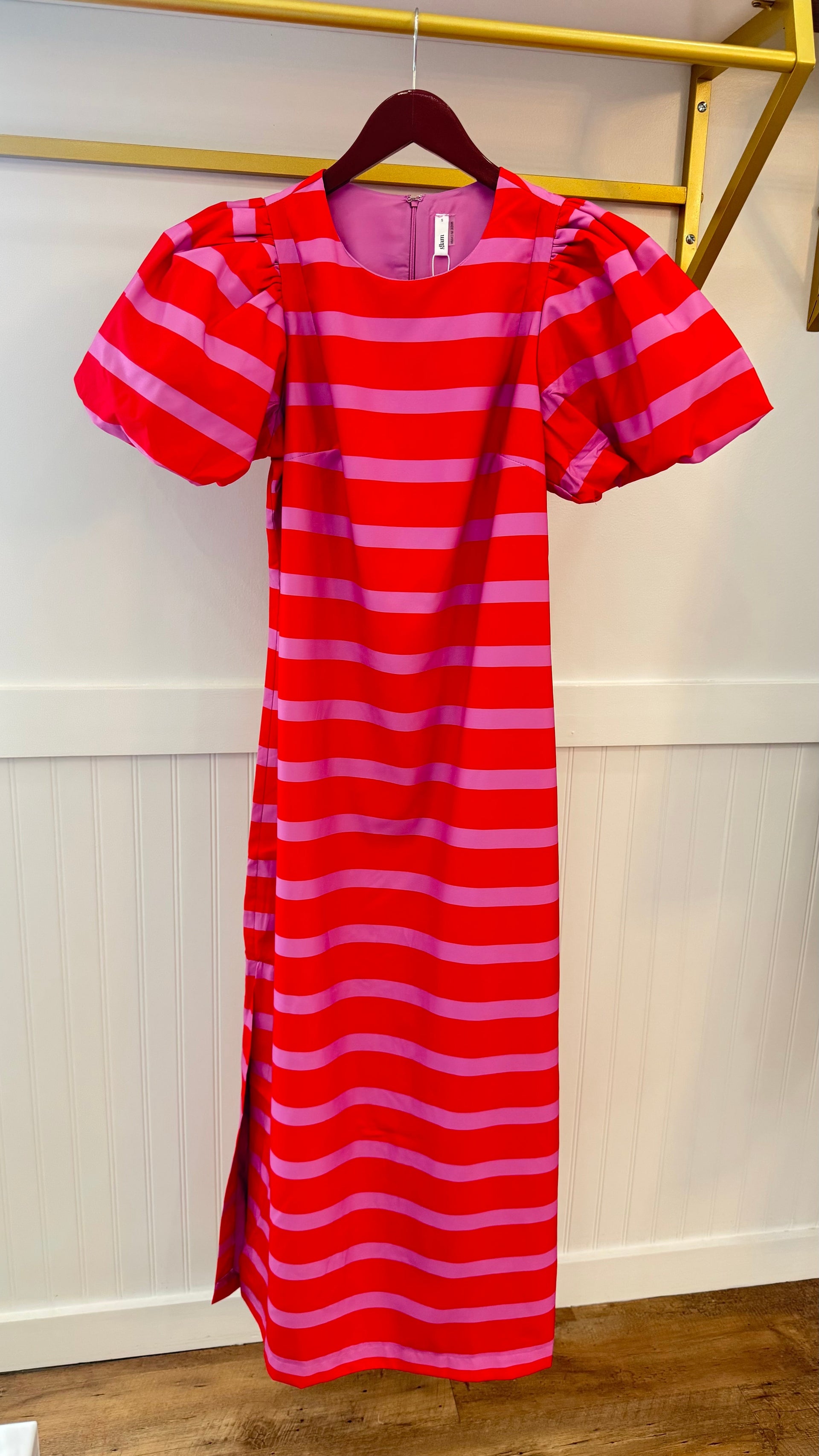 Puff Sleeve A-Line Maxi Dress Glam