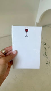 Red Wine Notepad Taylor Paladino