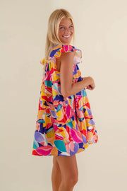 Poplin Tiered Dress Meet Me in Santorini