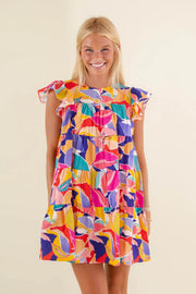 Poplin Tiered Dress Meet Me in Santorini