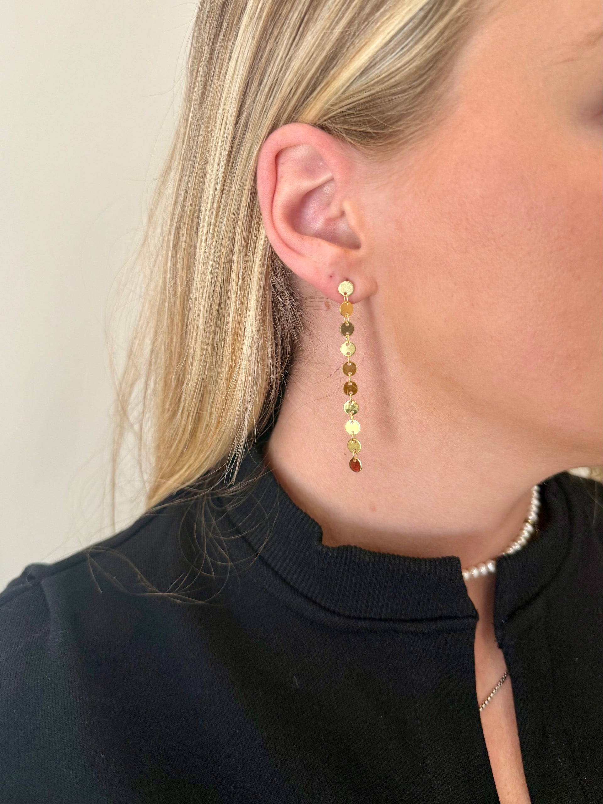 14K/SS DISC DROPS EARRINGS GOLD Tricia Ryan