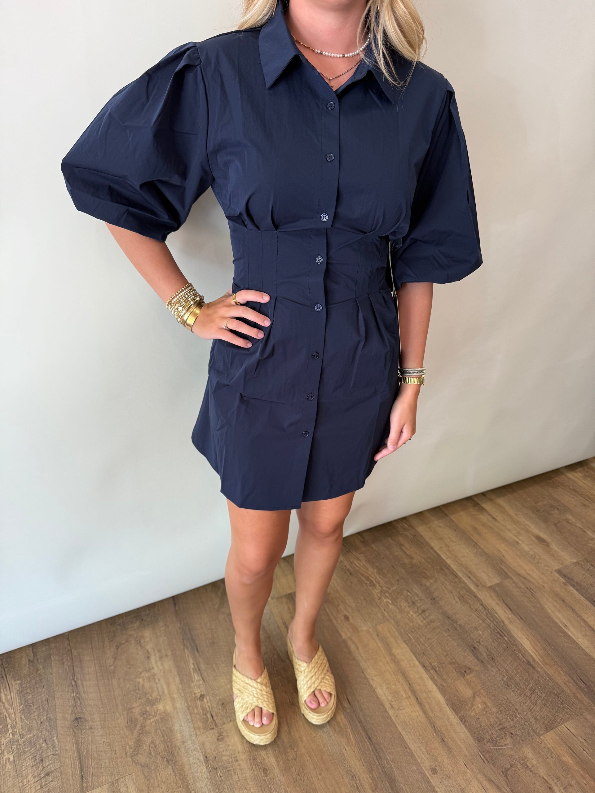 Jacqueline Bubble Sleeve Dress Bishop + Young