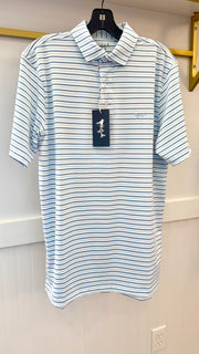 MENS PERFORMANCE STRIIPE POLO Coastal Cotton