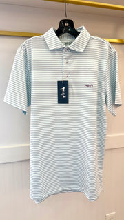 MENS PERFORMANCE STRIIPE POLO Coastal Cotton