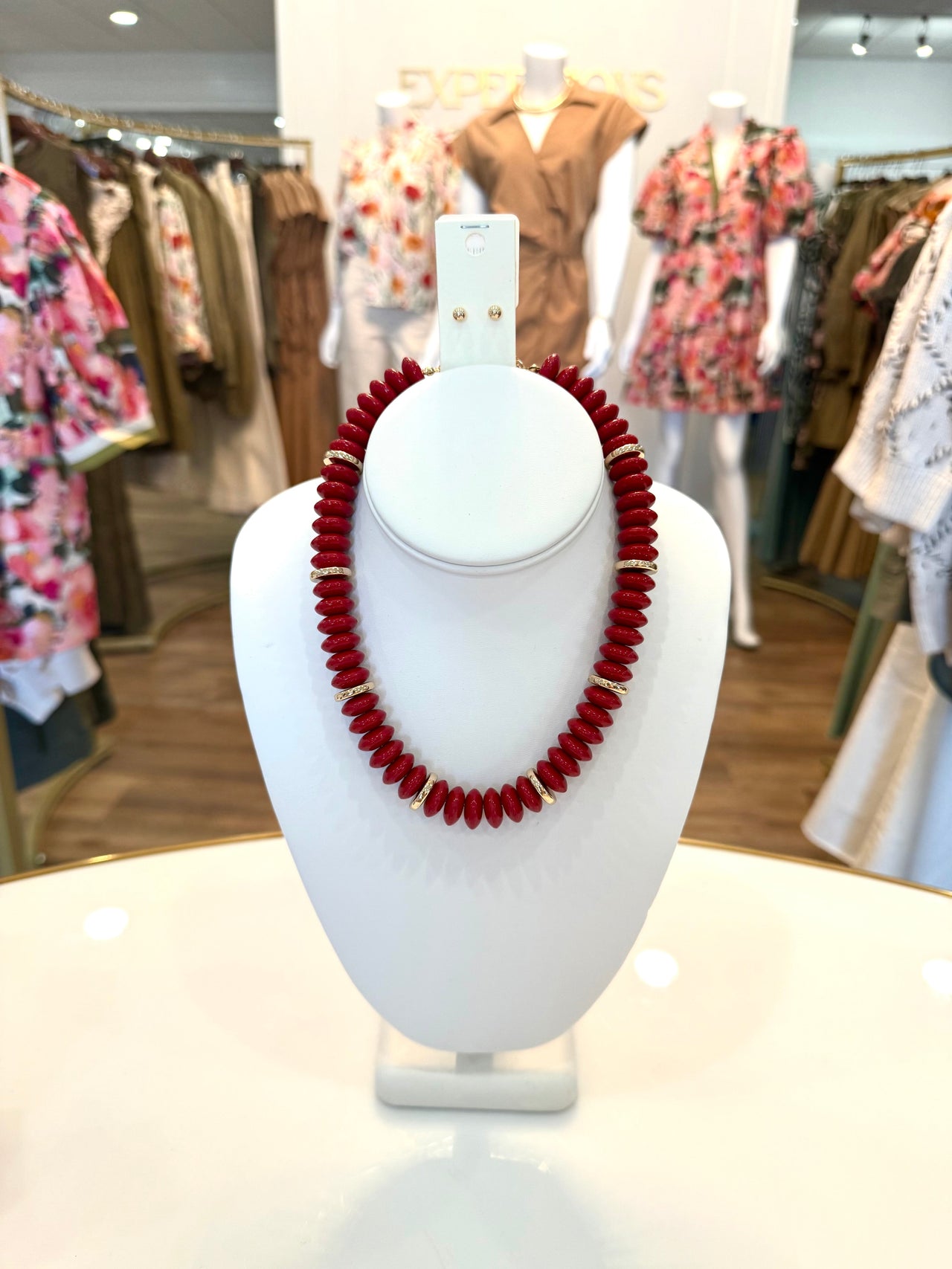 Gameday Rondelle Beaded Necklace Golden Stella