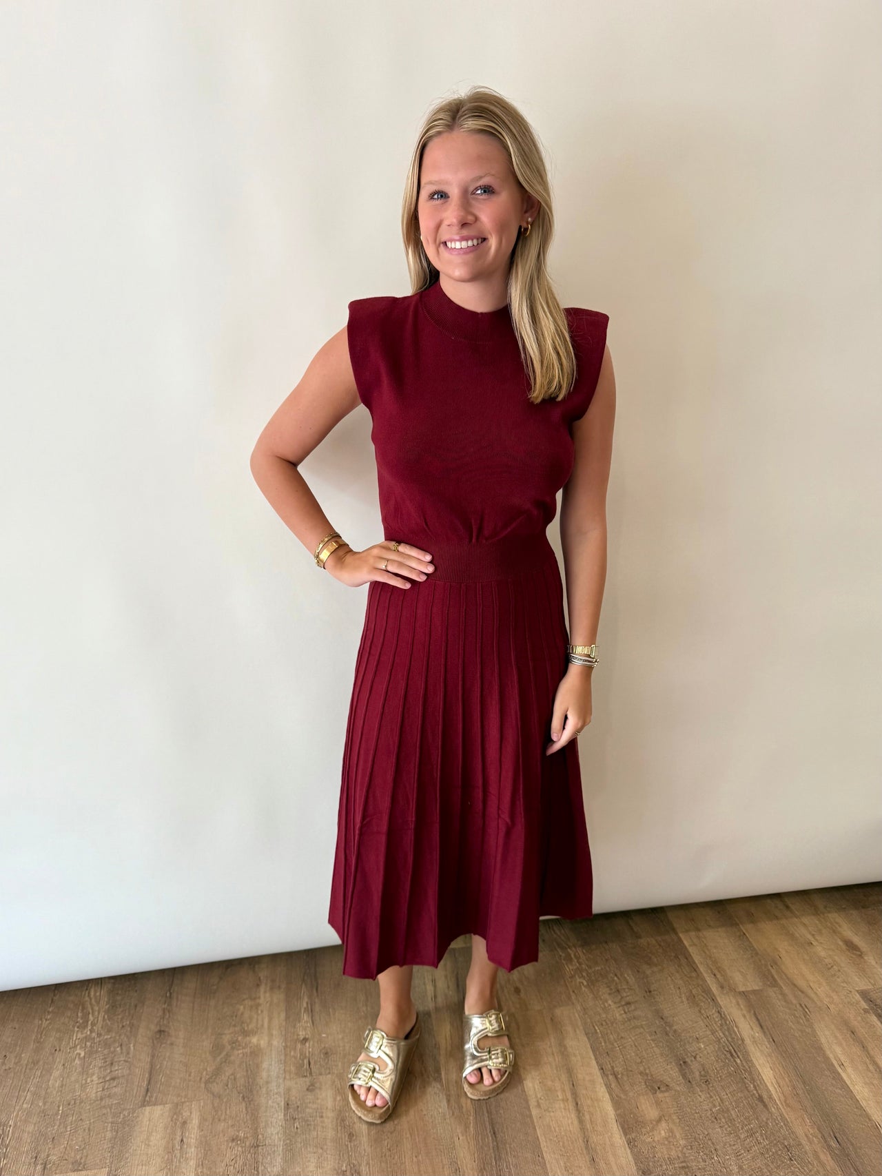 SLEEVLESS KNIT MAXI DRESS THML