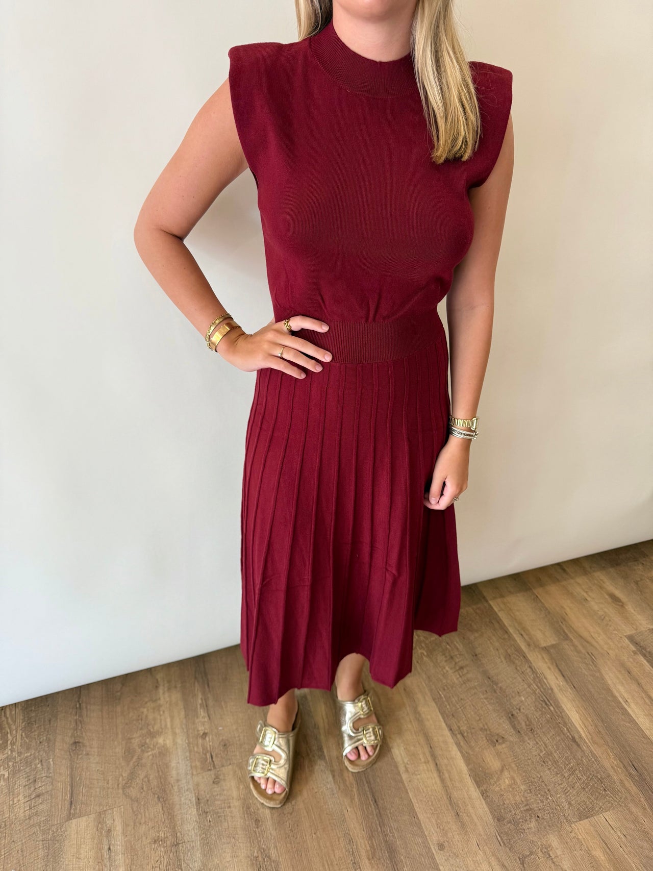 SLEEVLESS KNIT MAXI DRESS THML