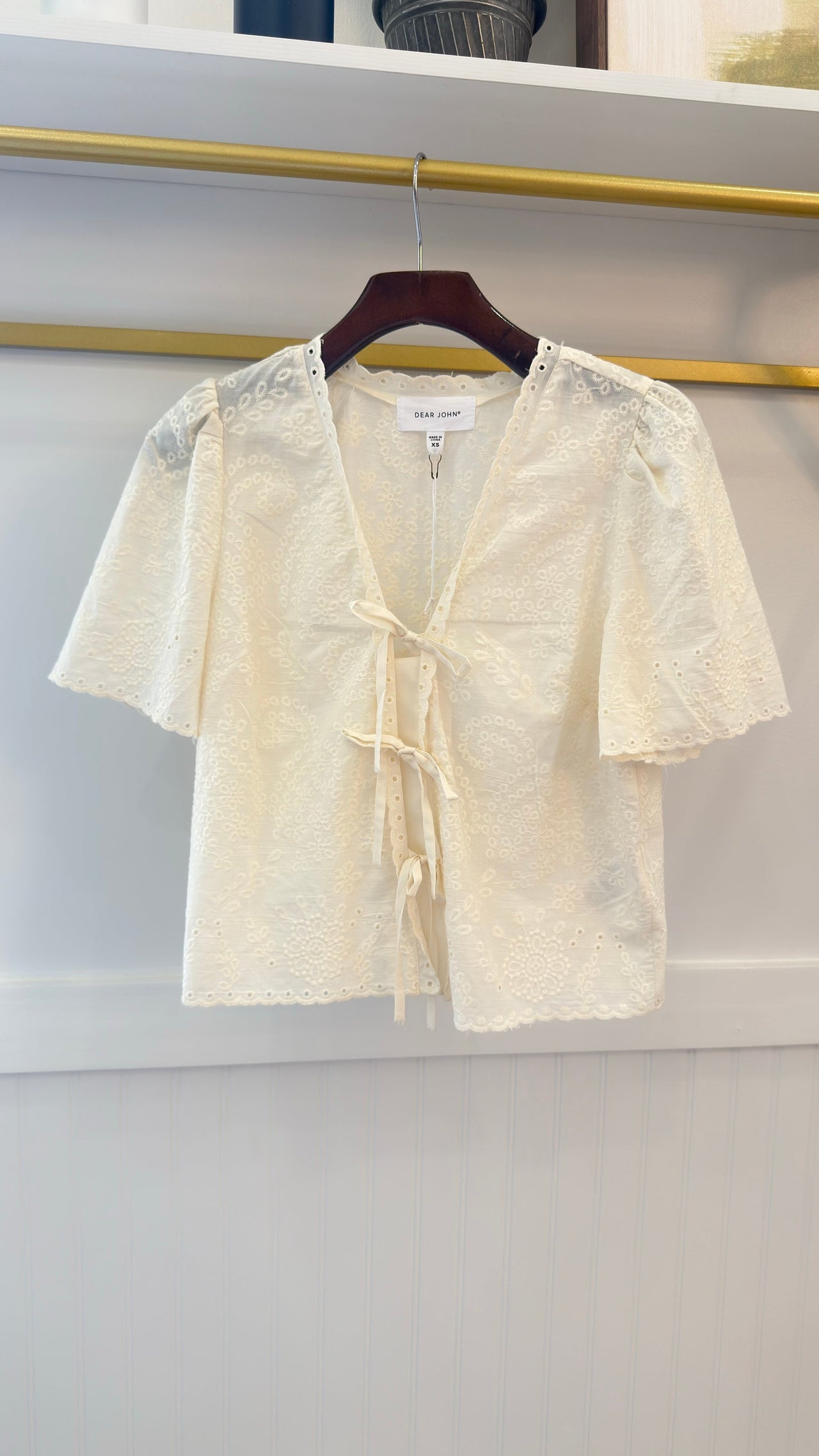 Cielo V-Neck Short Sleeve Shirt Dear John