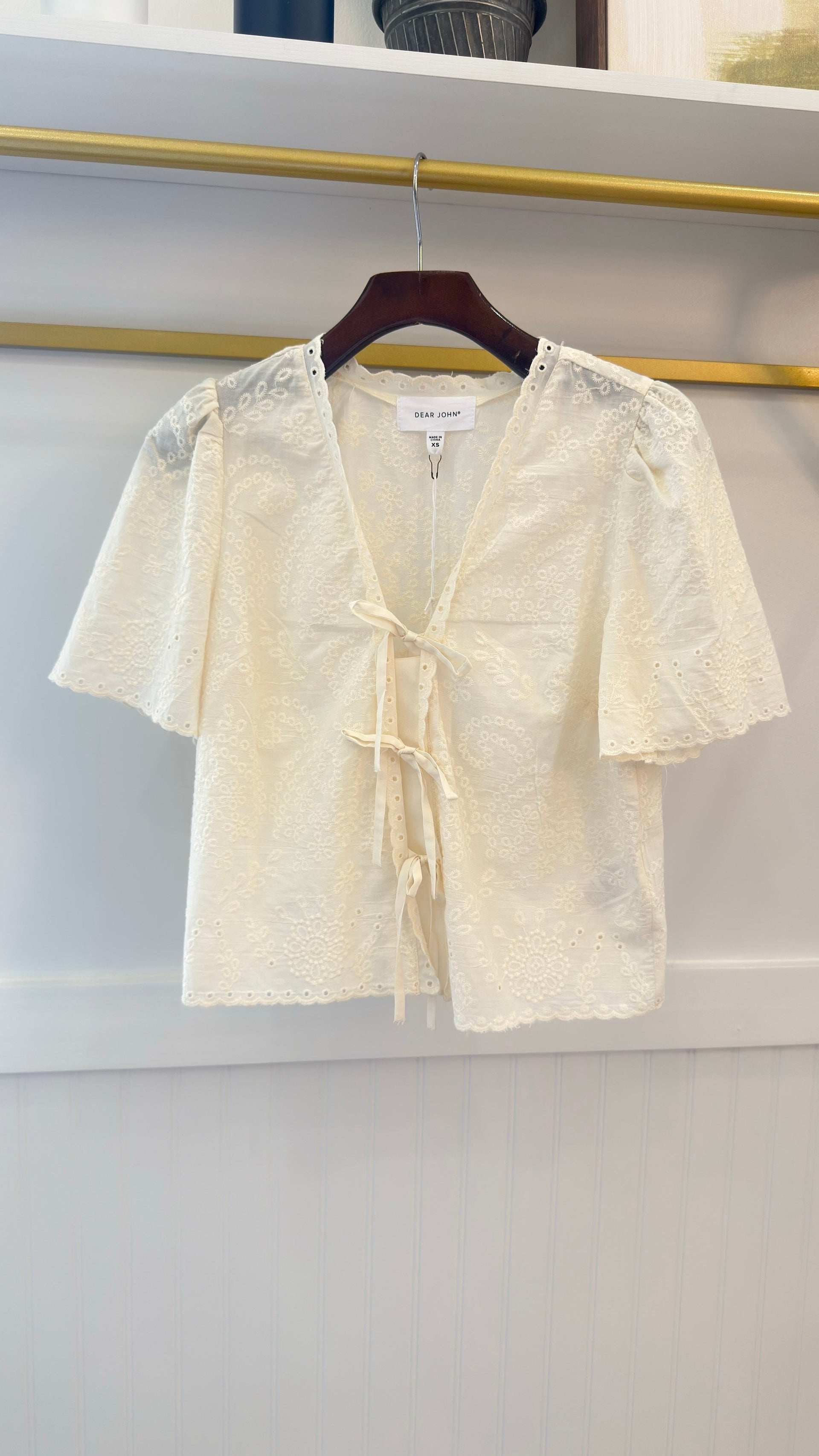 Cielo V-Neck Short Sleeve Shirt Dear John