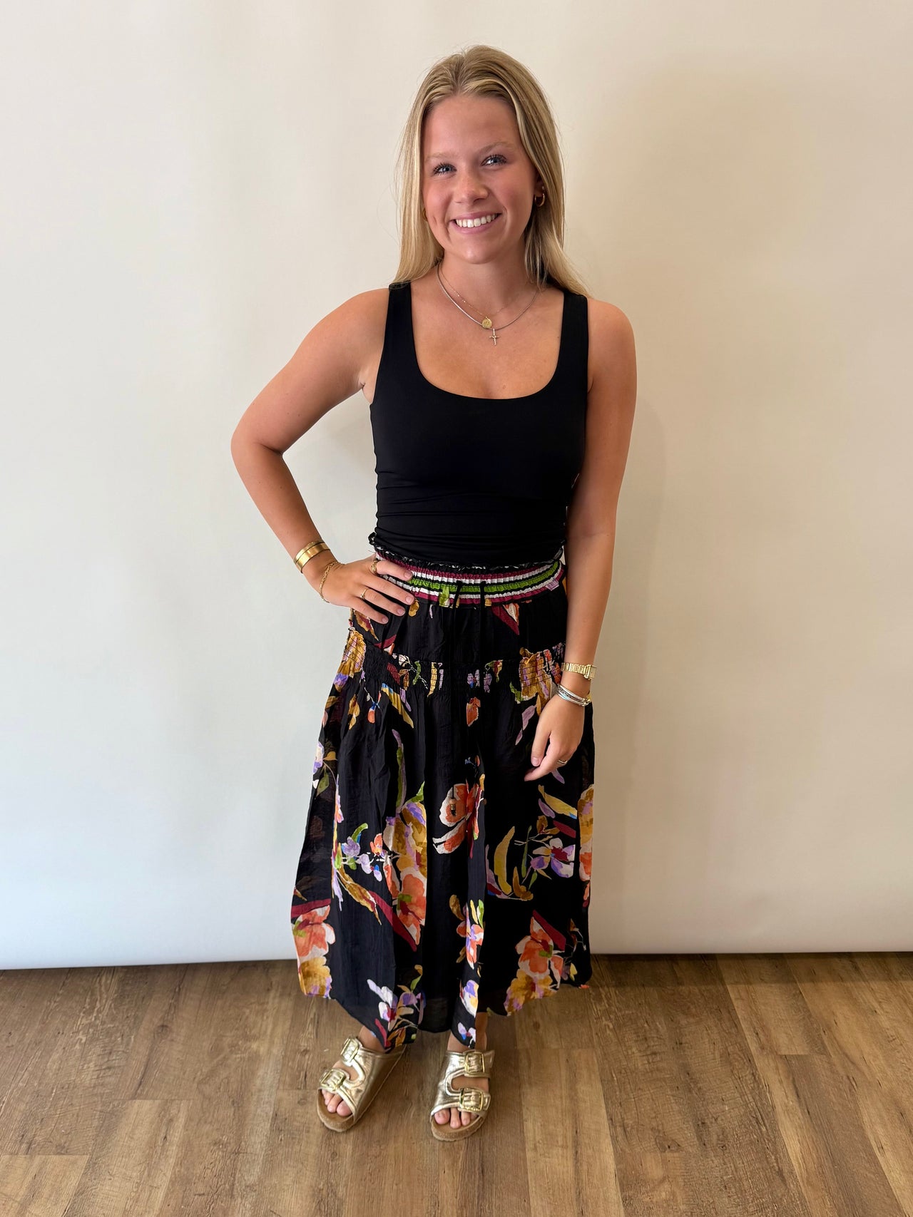 LONG FLORAL SKIRT THML