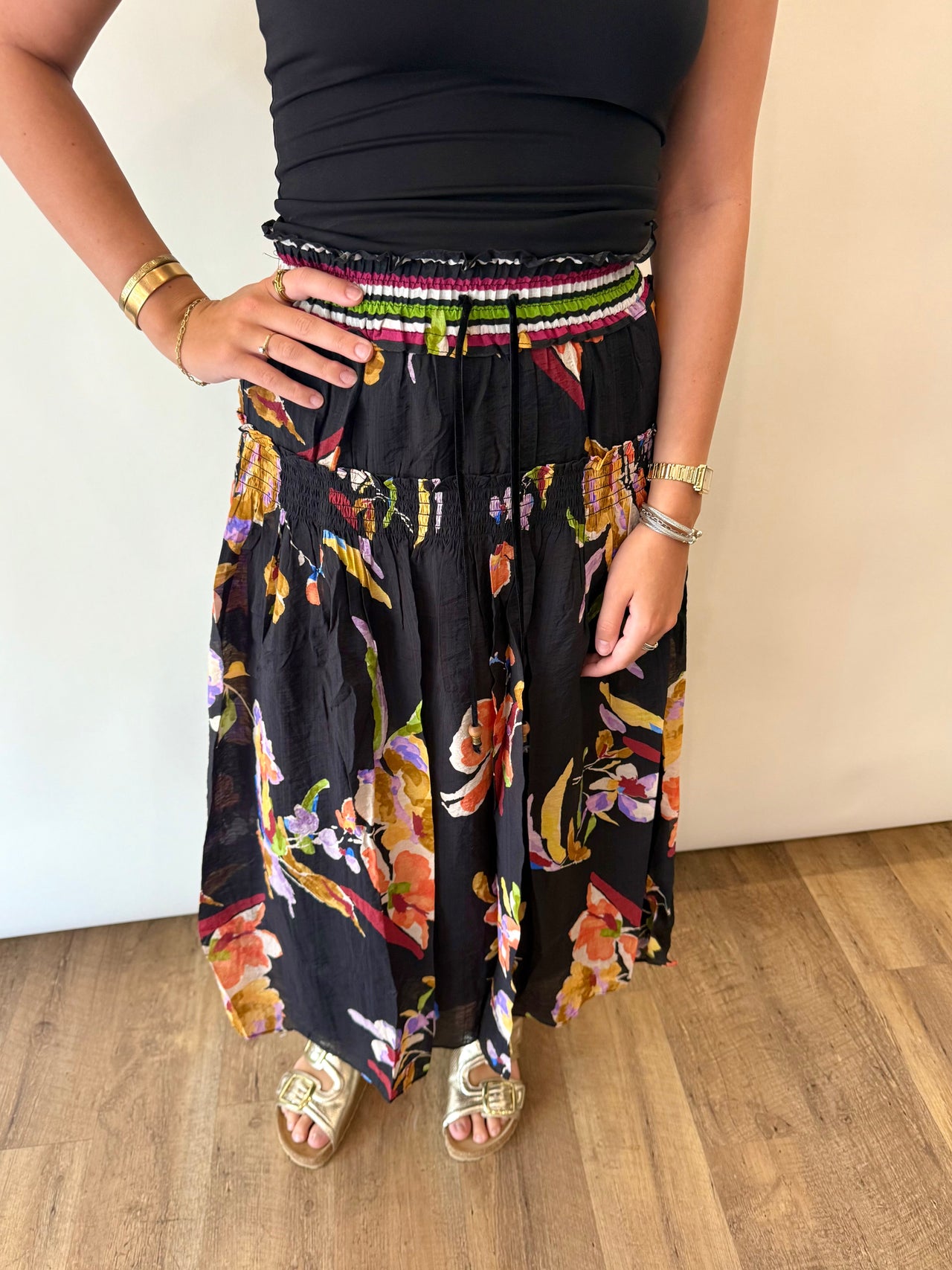 LONG FLORAL SKIRT THML