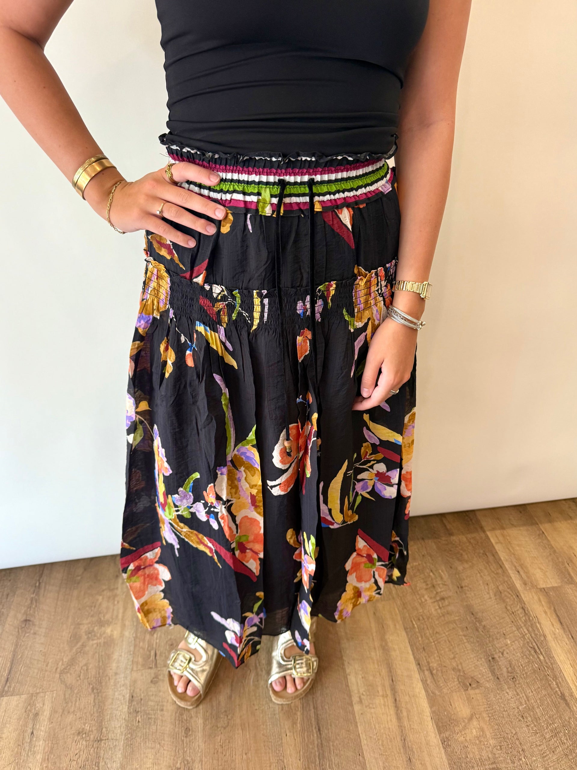 LONG FLORAL SKIRT THML