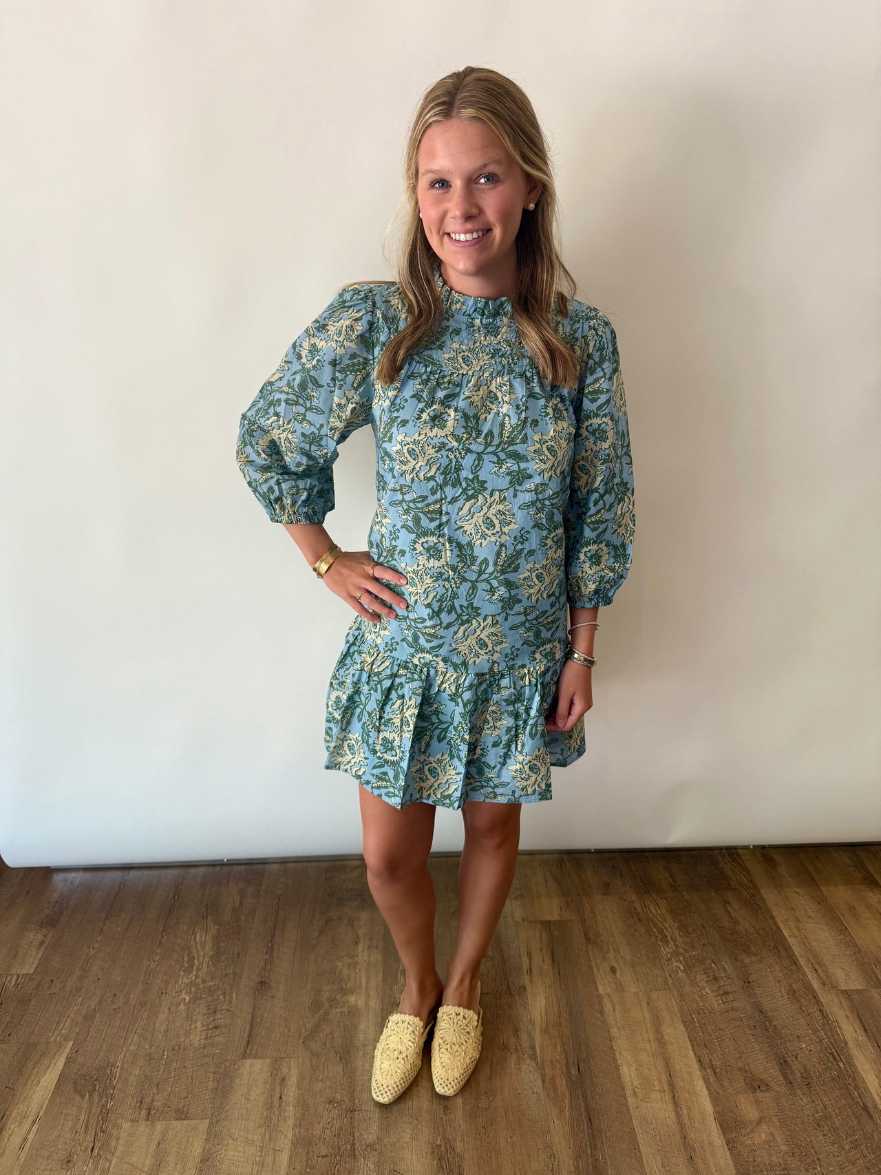PRINT TIERED DRESS THML