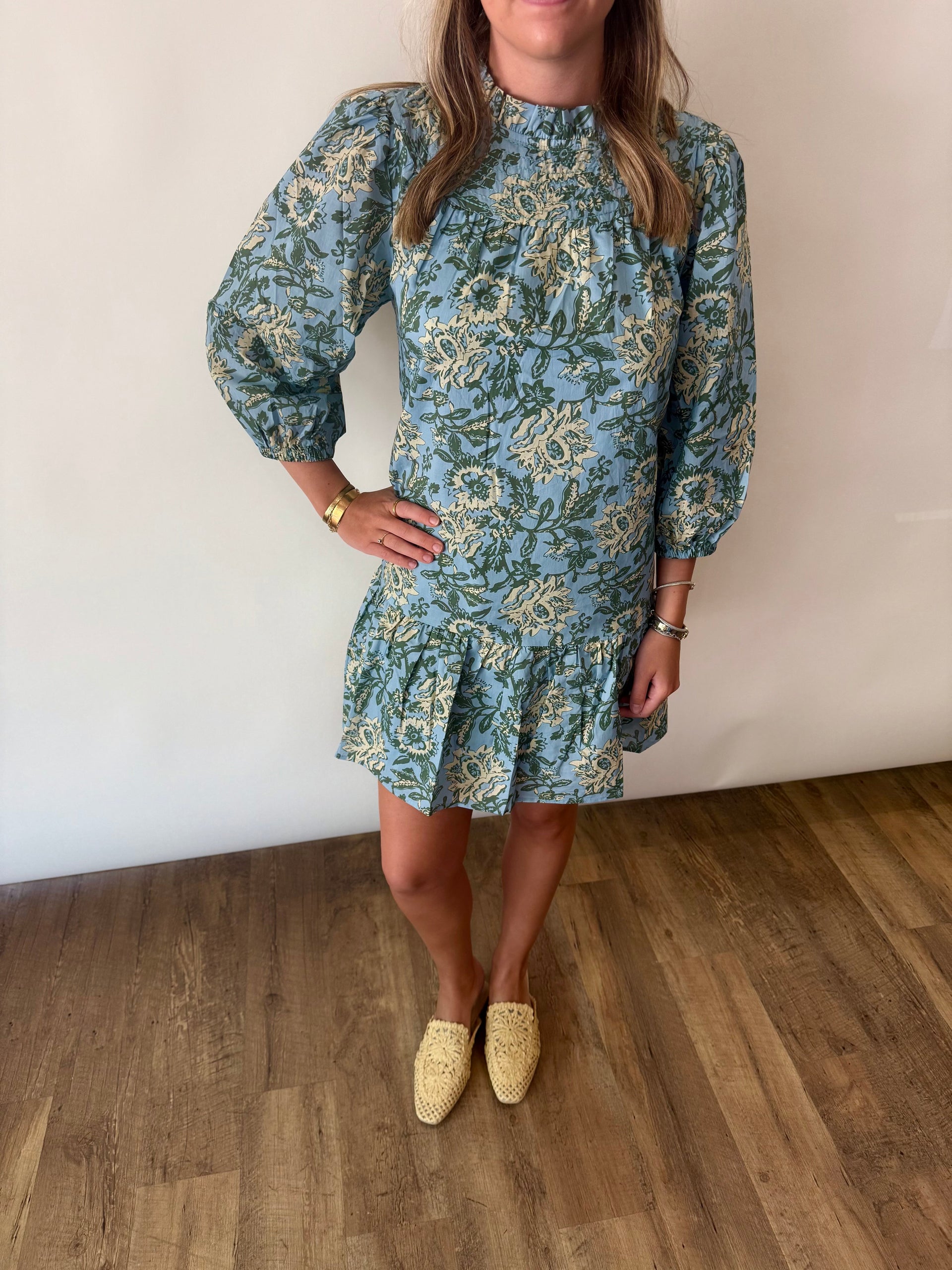 PRINT TIERED DRESS THML