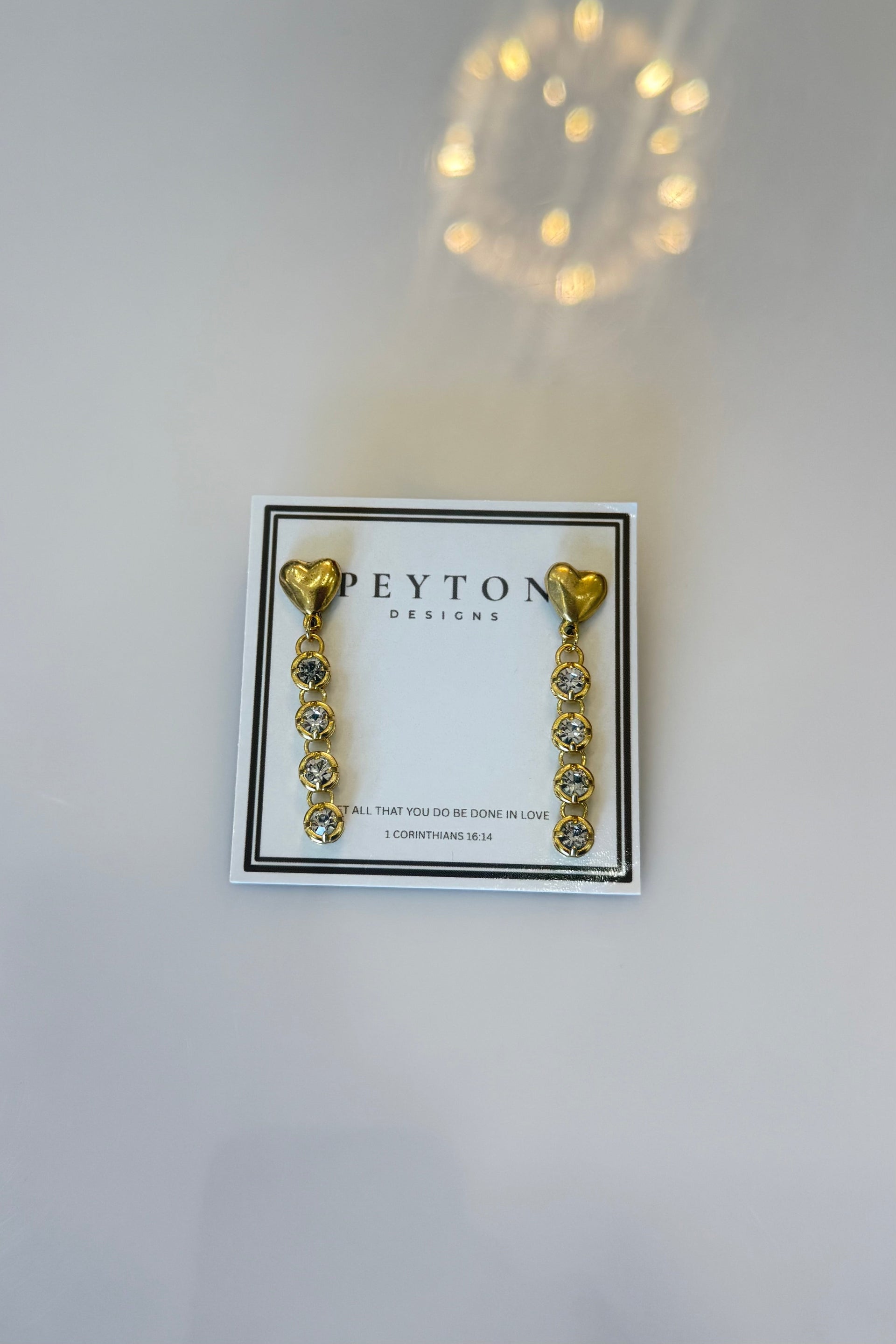 Heart Stud Drop Earrings Peyton Designs