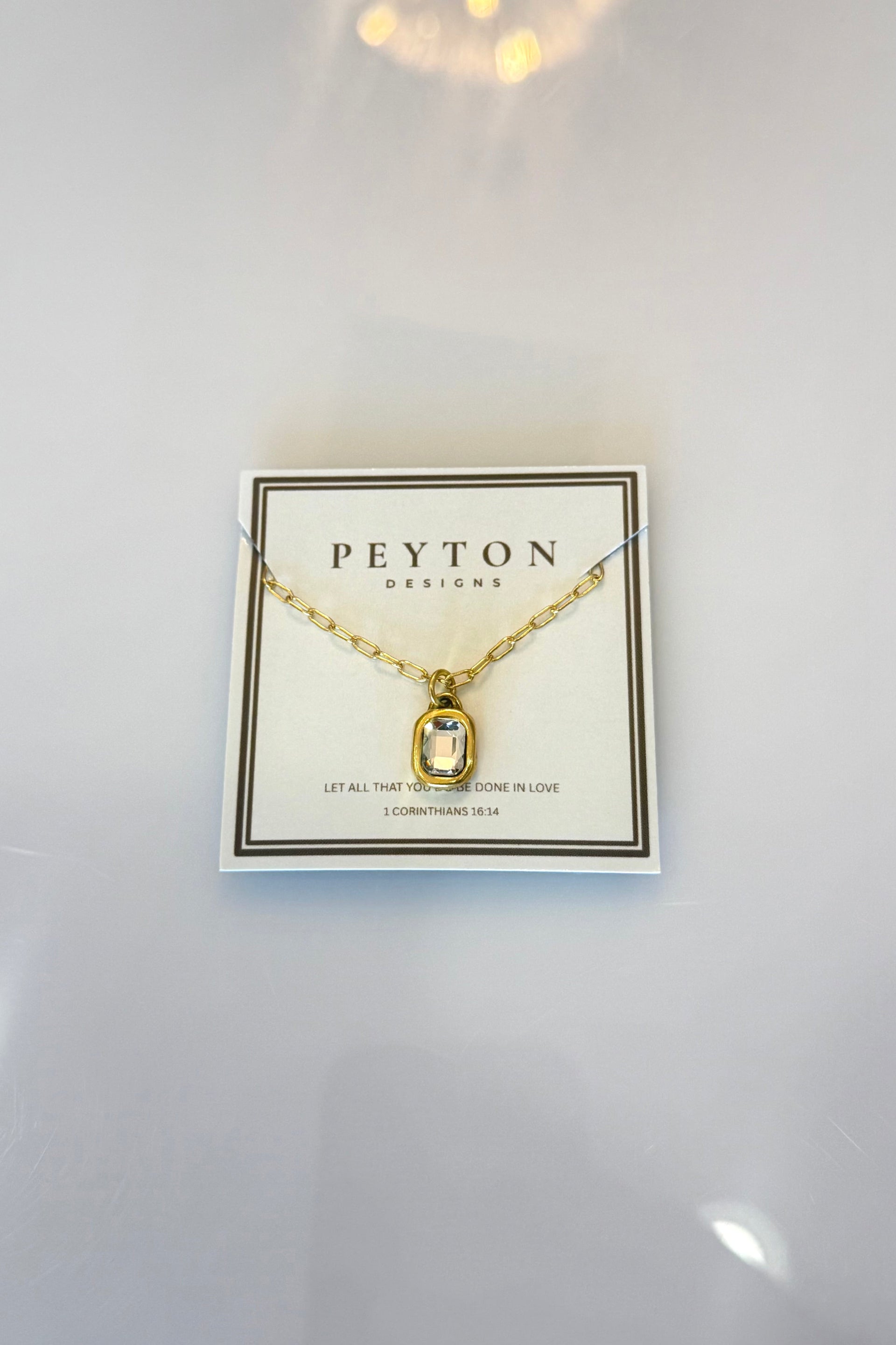Small Diamond Charm Necklace Peyton Designs