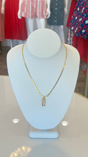 Round Chain Rectangle Drop Necklace Peyton Designs