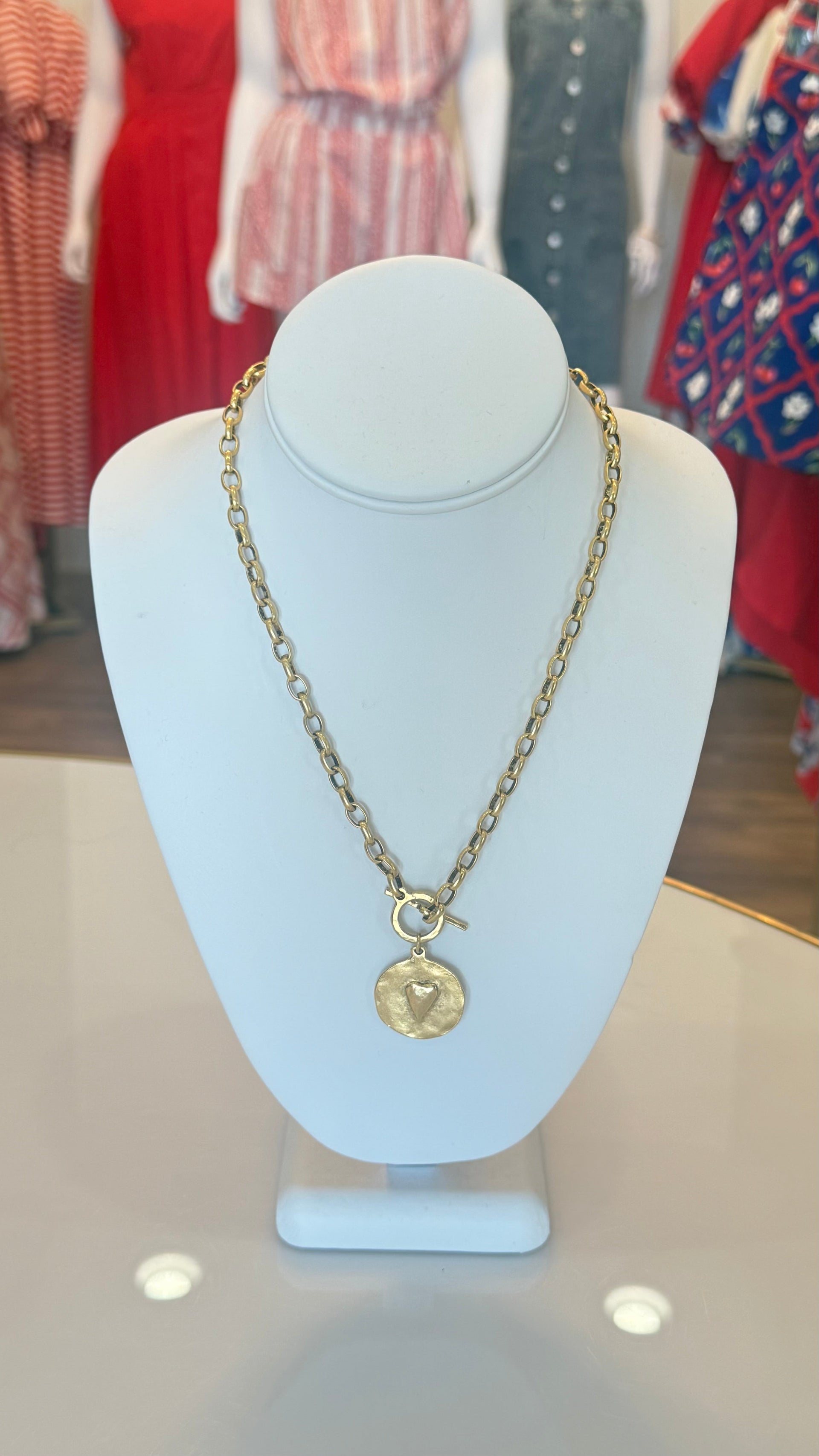 Heart/Cross Charm Necklace Peyton Designs