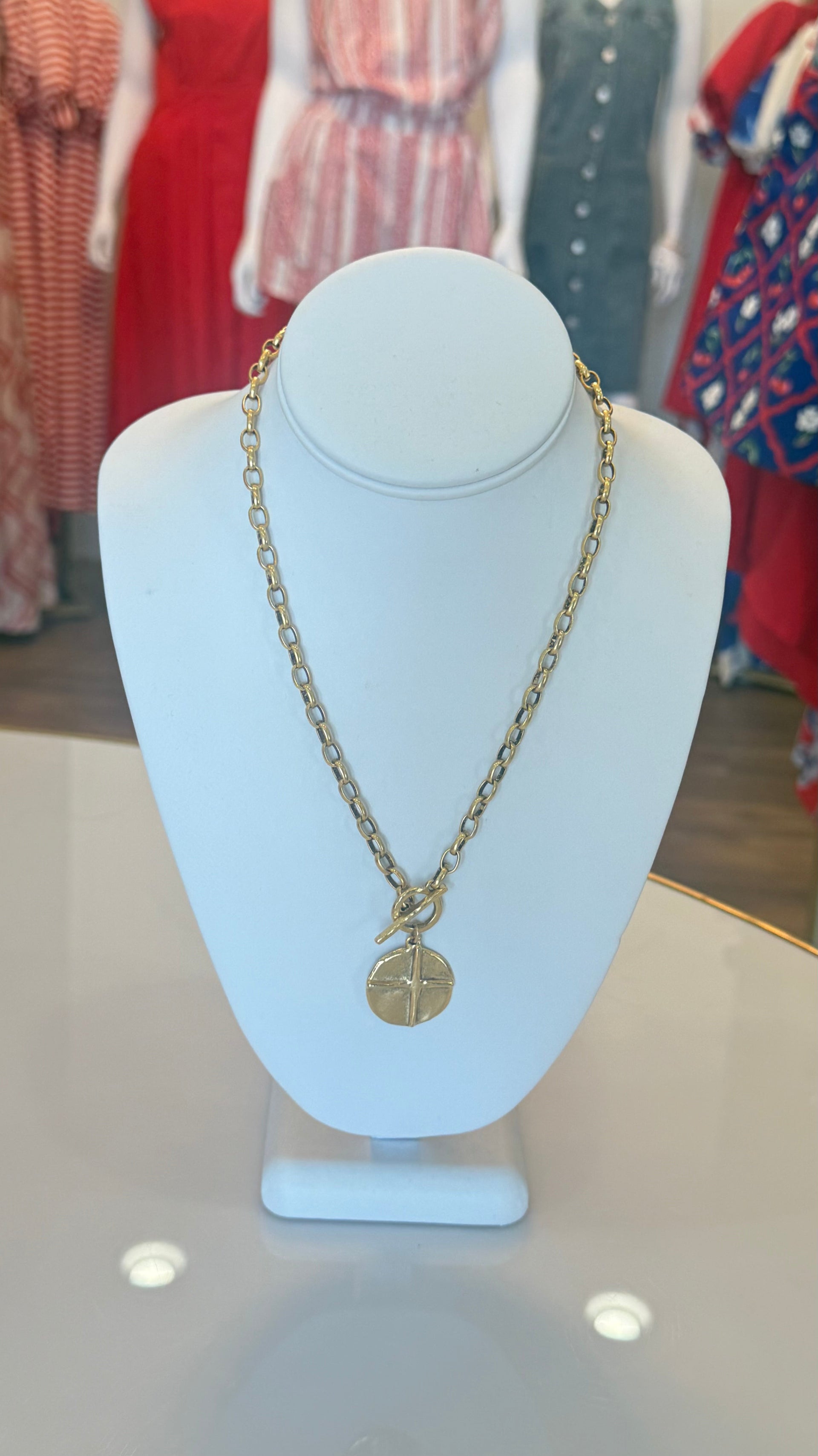Heart/Cross Charm Necklace Peyton Designs