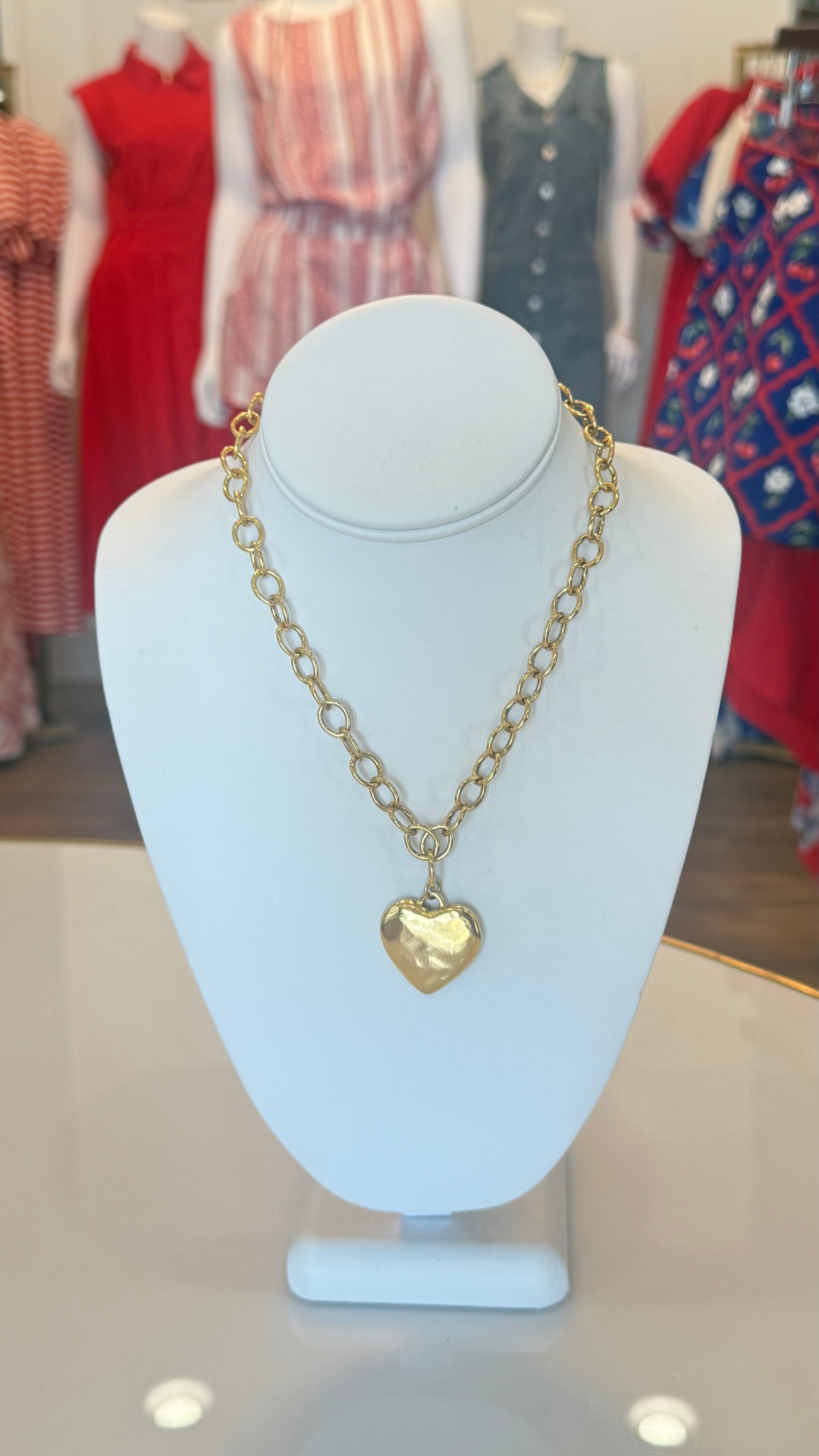 Heart Chunky Chain Necklace Peyton Designs