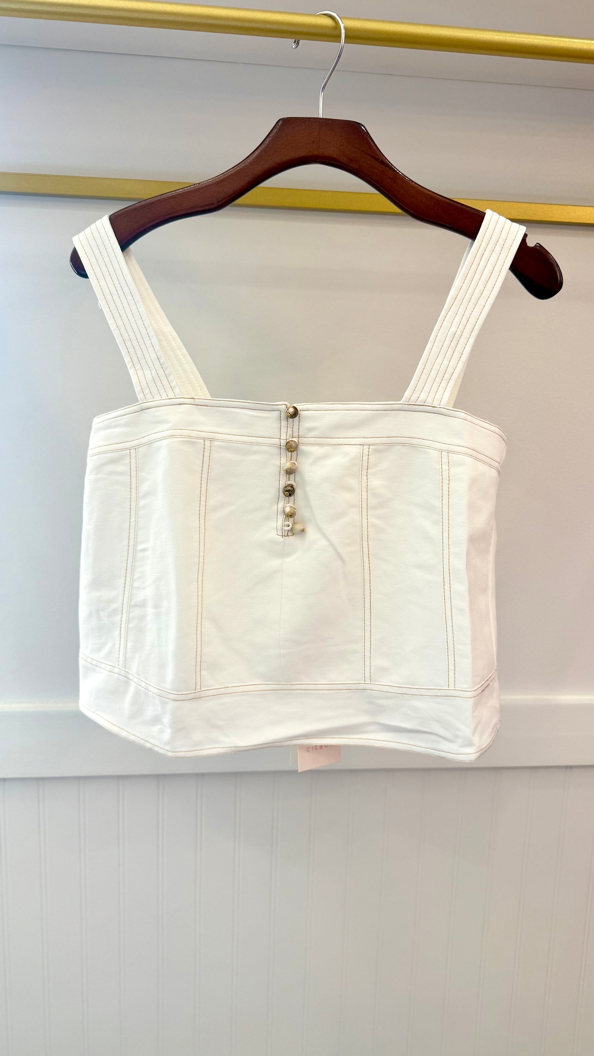 Topstitched Tank Top Ciebon