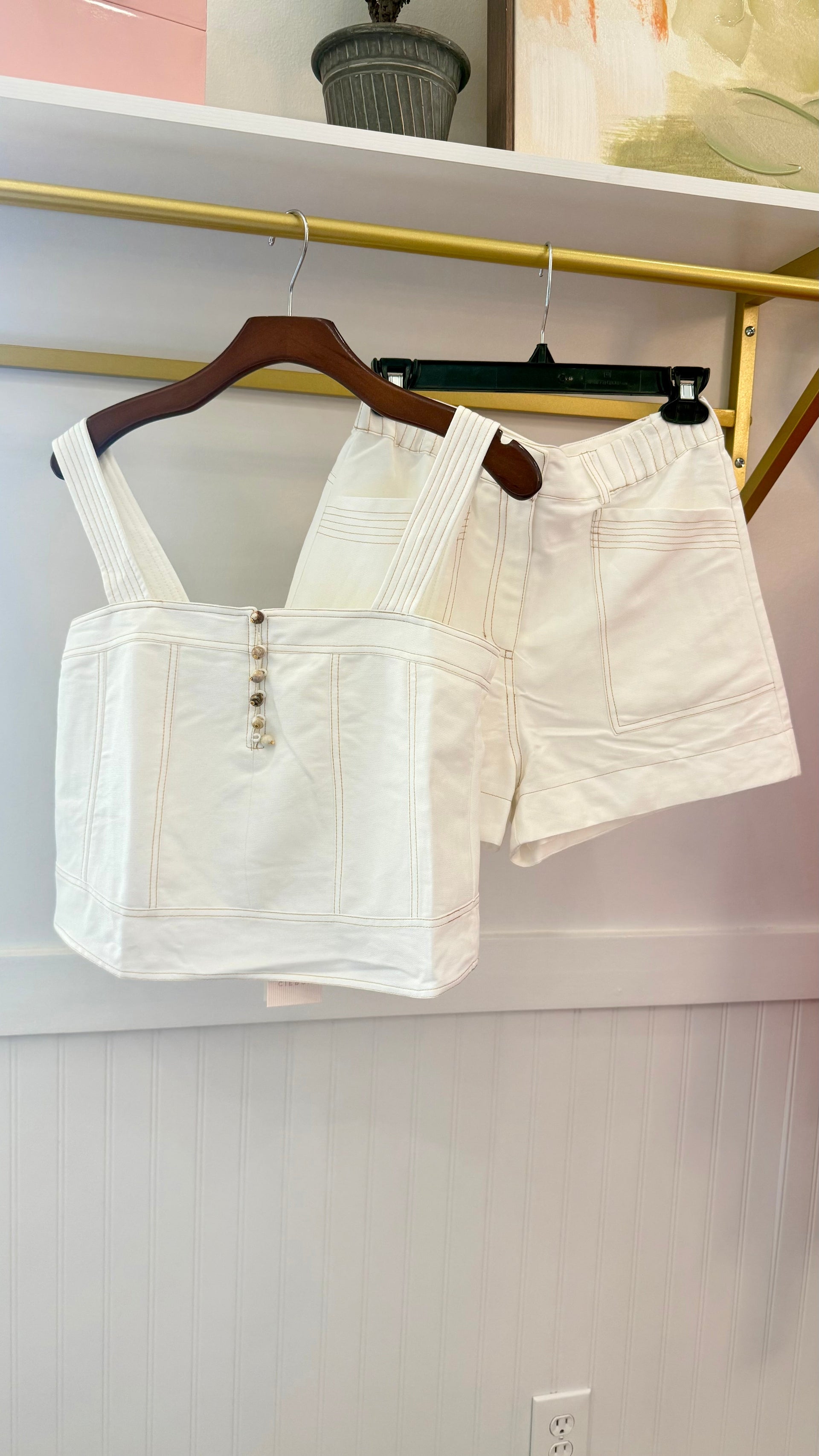 Topstitched Tank Top Ciebon