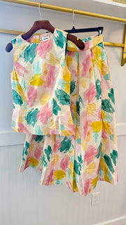 Watercolor Pleated Skirt Aureum