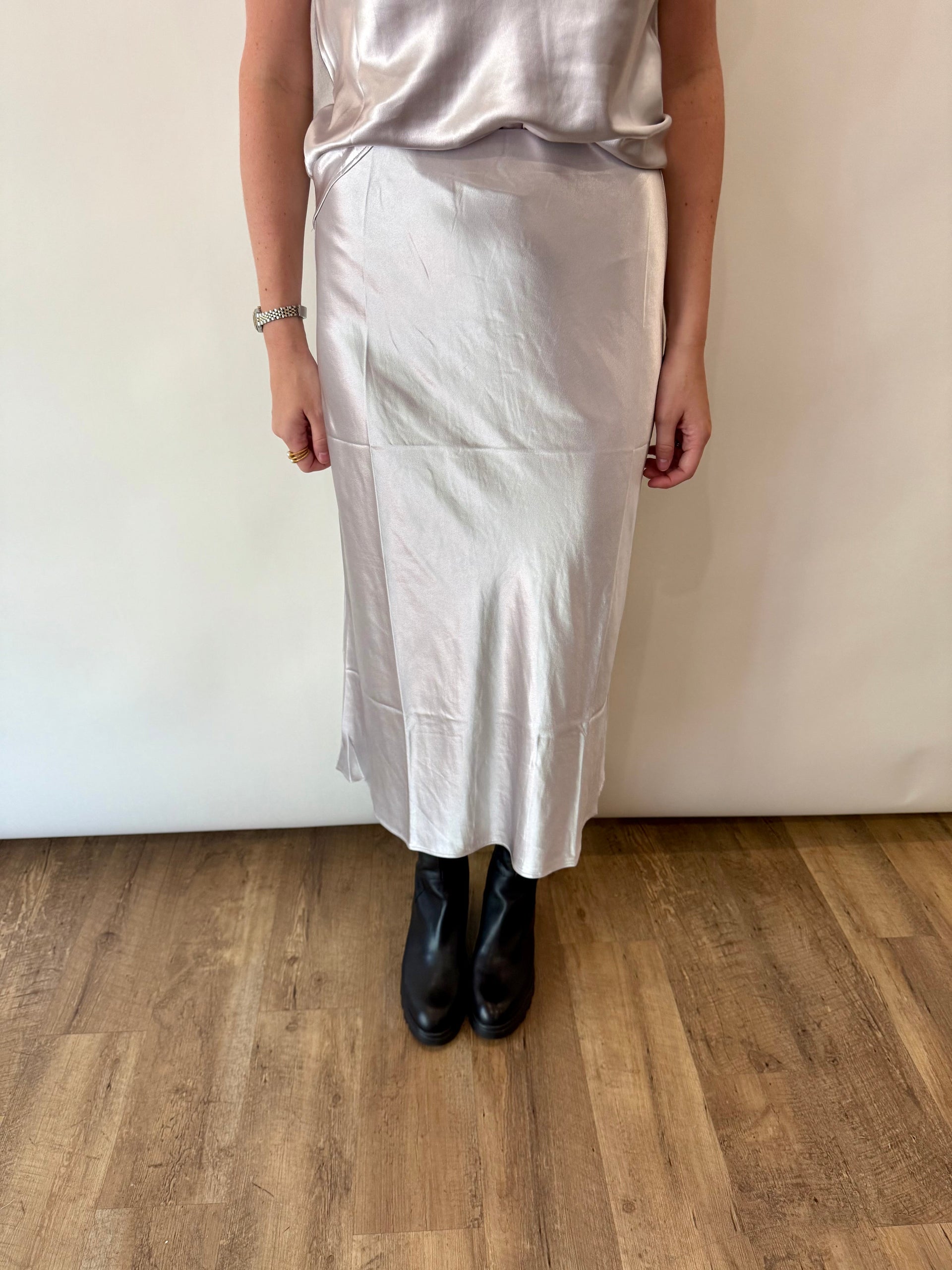 Silk Straight Skirt Current Air