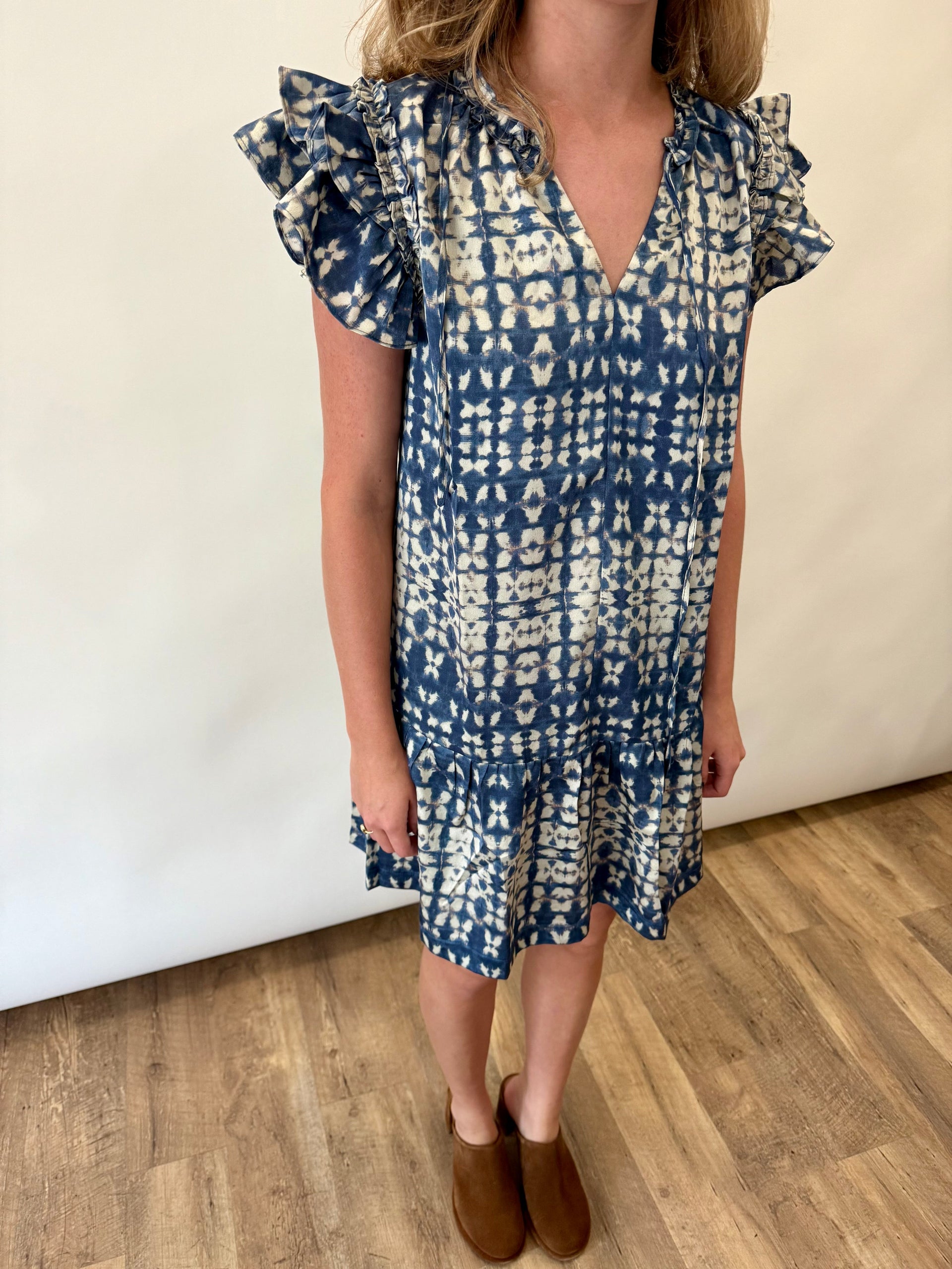 Ruffle Sleeve Mini Dress Pinch