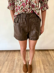 Leather Chocolate Shorts Molly Bracken