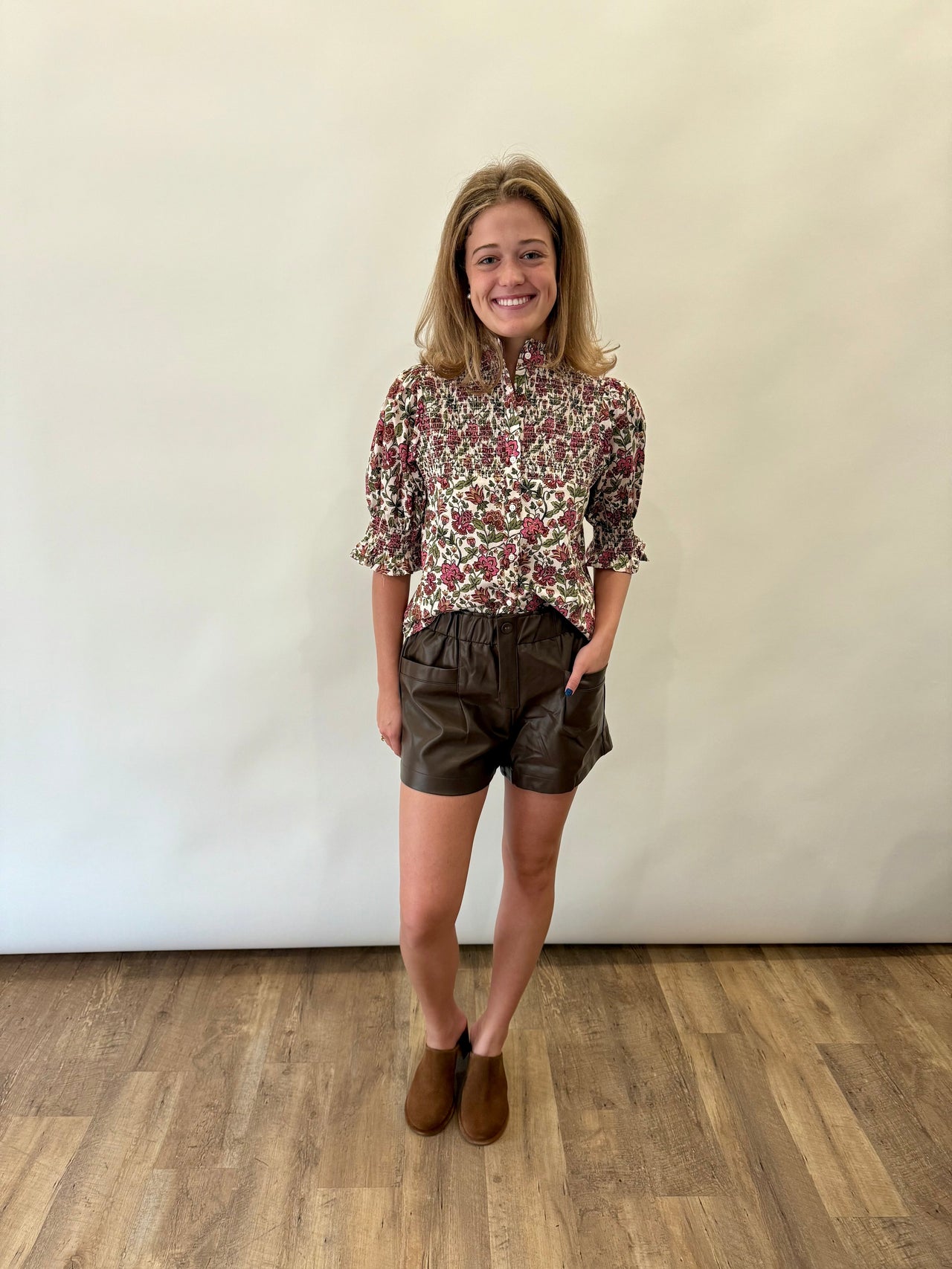 Leather Chocolate Shorts Molly Bracken