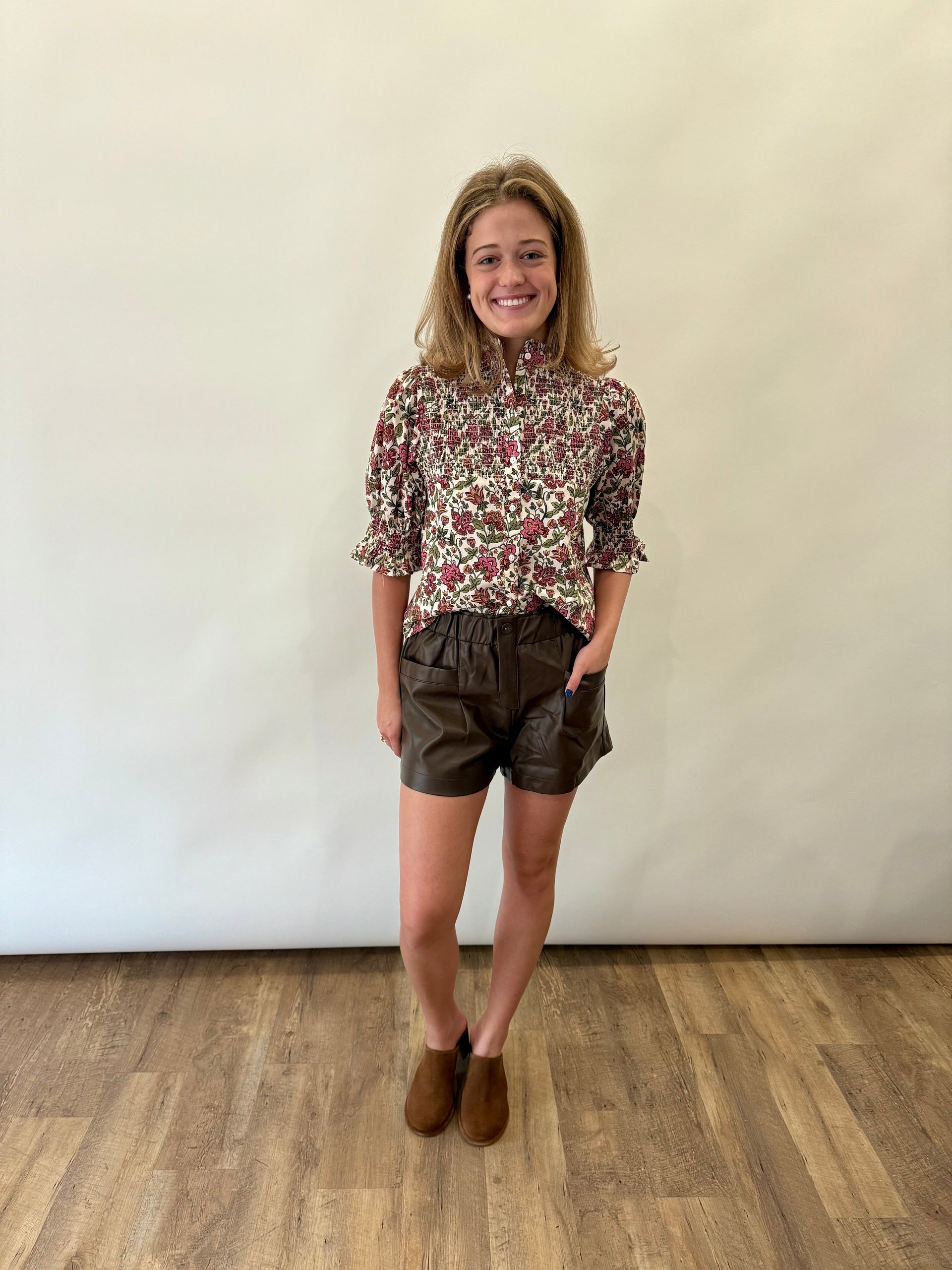 Leather Chocolate Shorts Molly Bracken