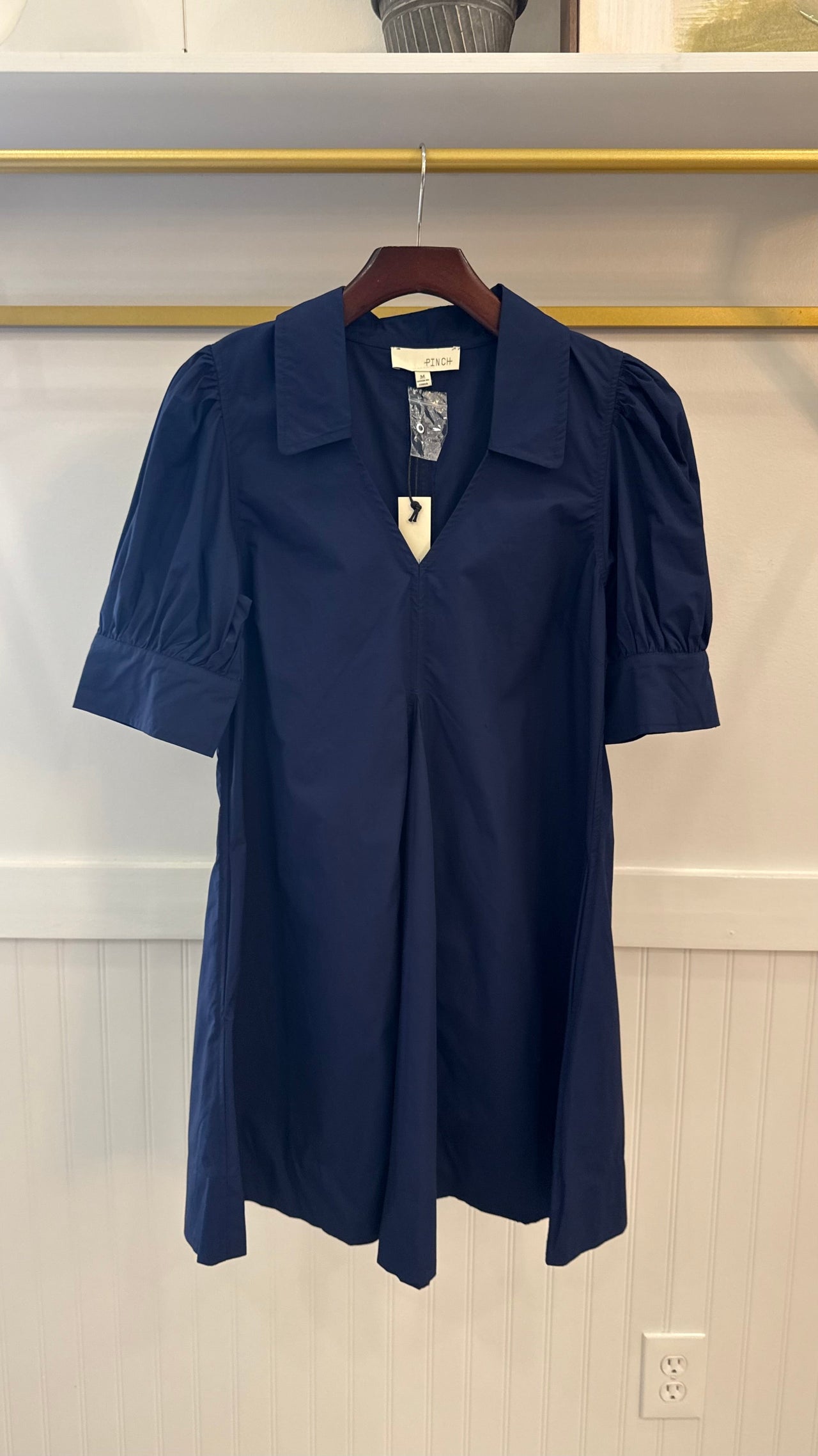 Puff Sleeve V-Neck Mini Dress Pinch