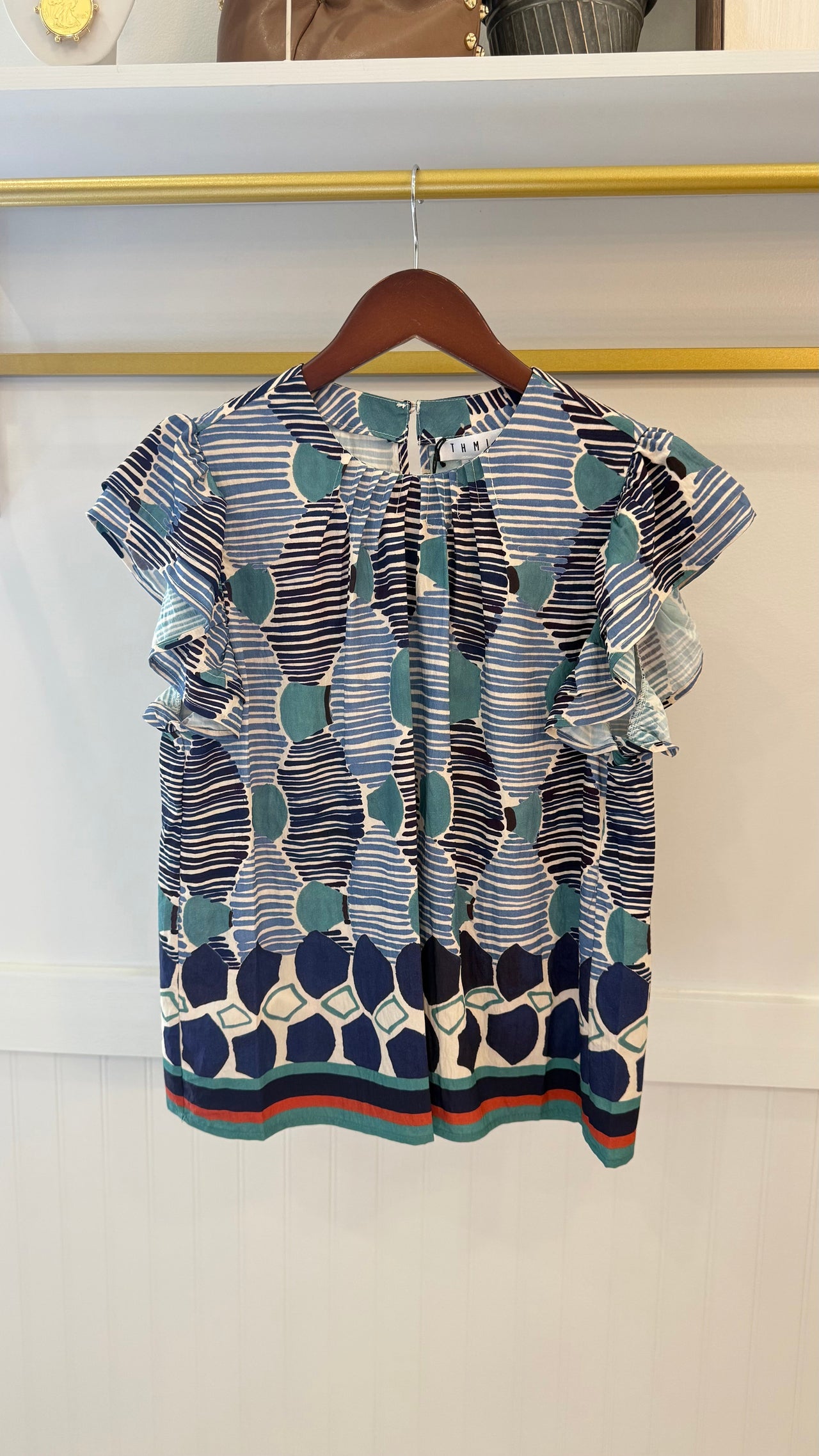 Meredith Ruffle Sleeve Top THML