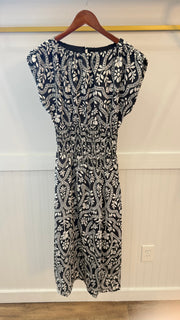 Smocked Waist Pattern Maxi Dress THML