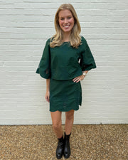 Annie Embroidered Mini Skirt Ciebon