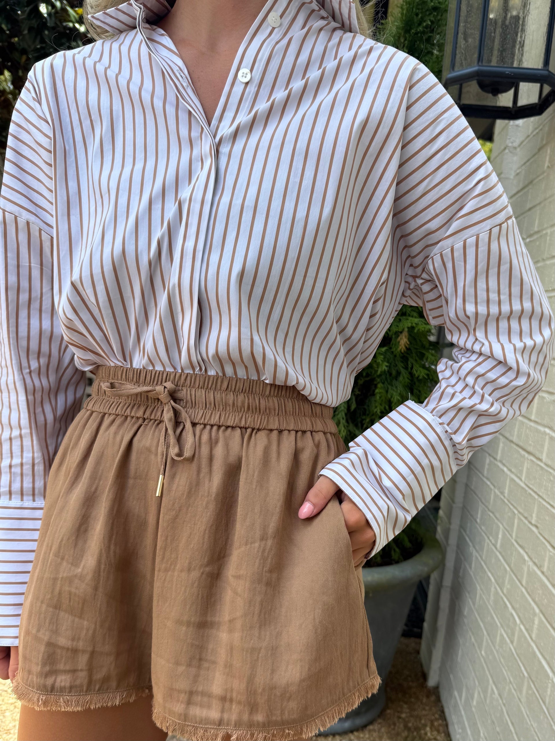Striped Button Down Shirt Fate
