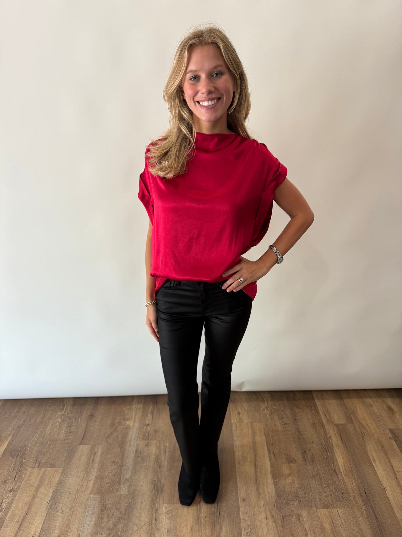 Brady Drape Neck Top Melissa Nepton