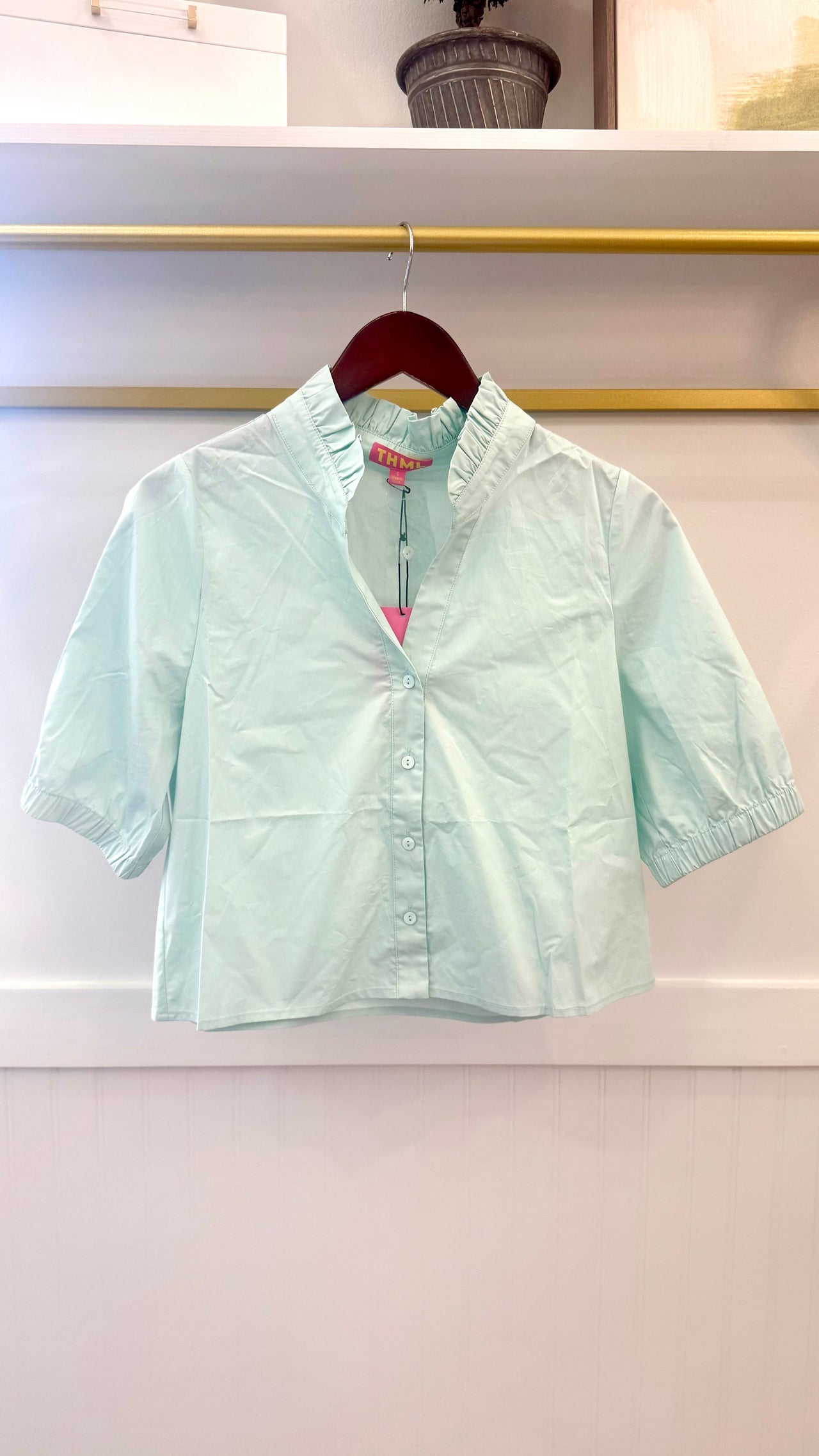 Short Sleeve V-Neck Top THML
