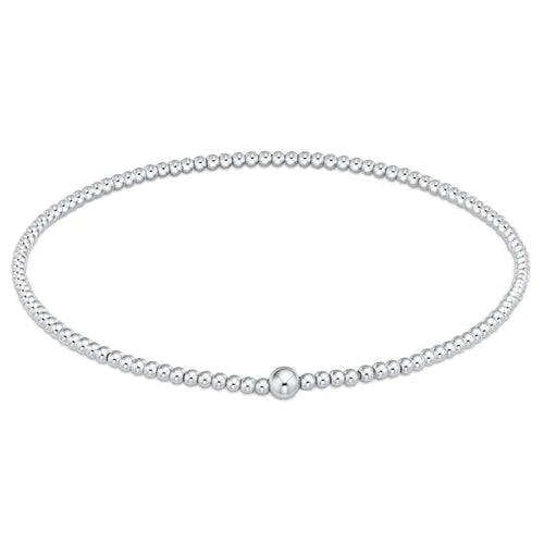 Classic Sterling 2mm Bead Bangle | enewton