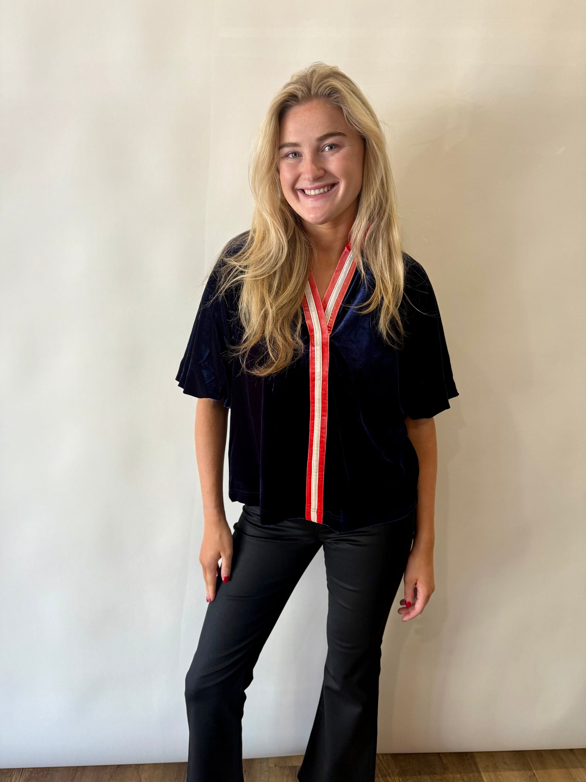 Puff Sleeve Suede Top THML