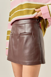 Pu Skort English Factory