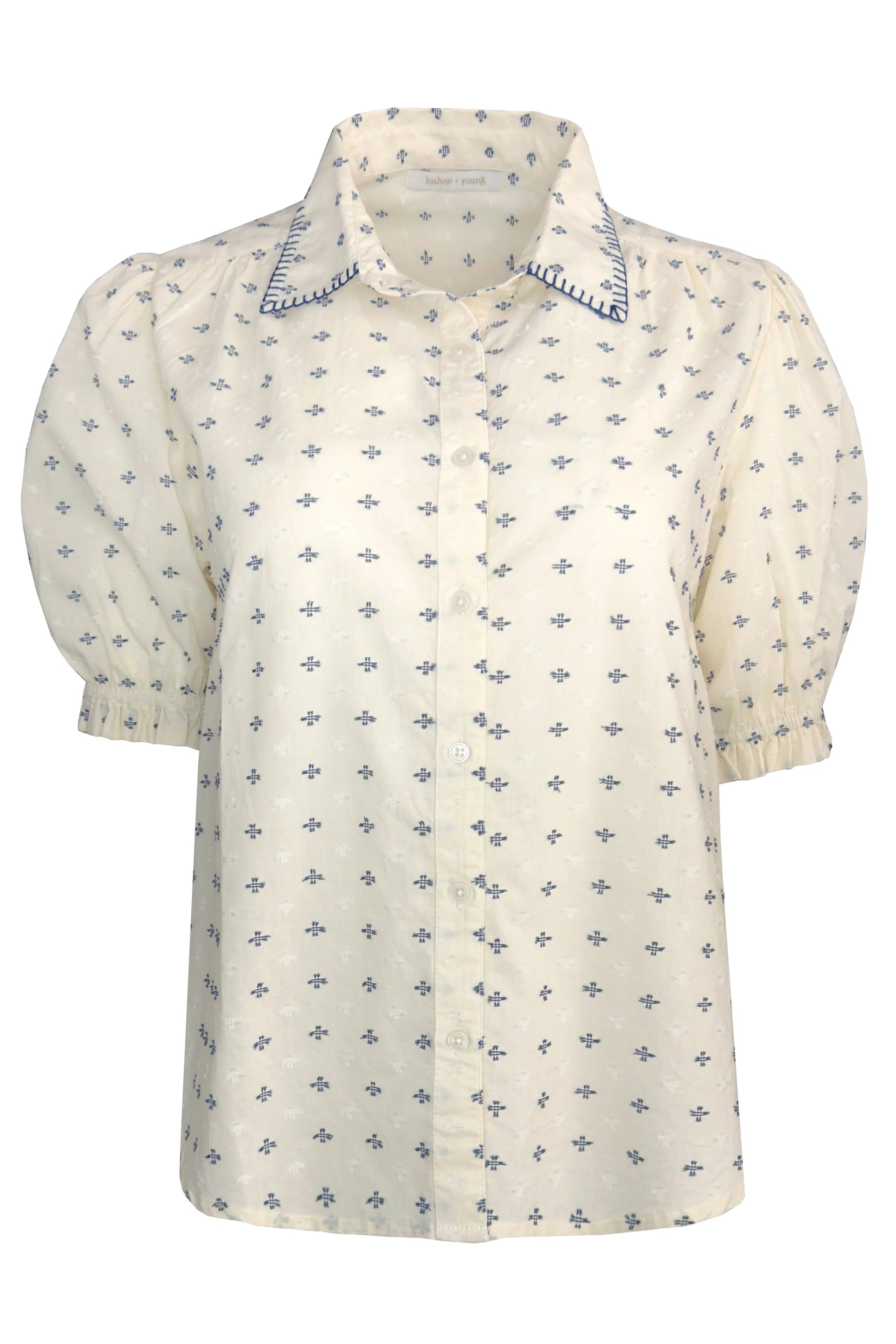Lisbon Whipstitch Blouse Bishop + Young